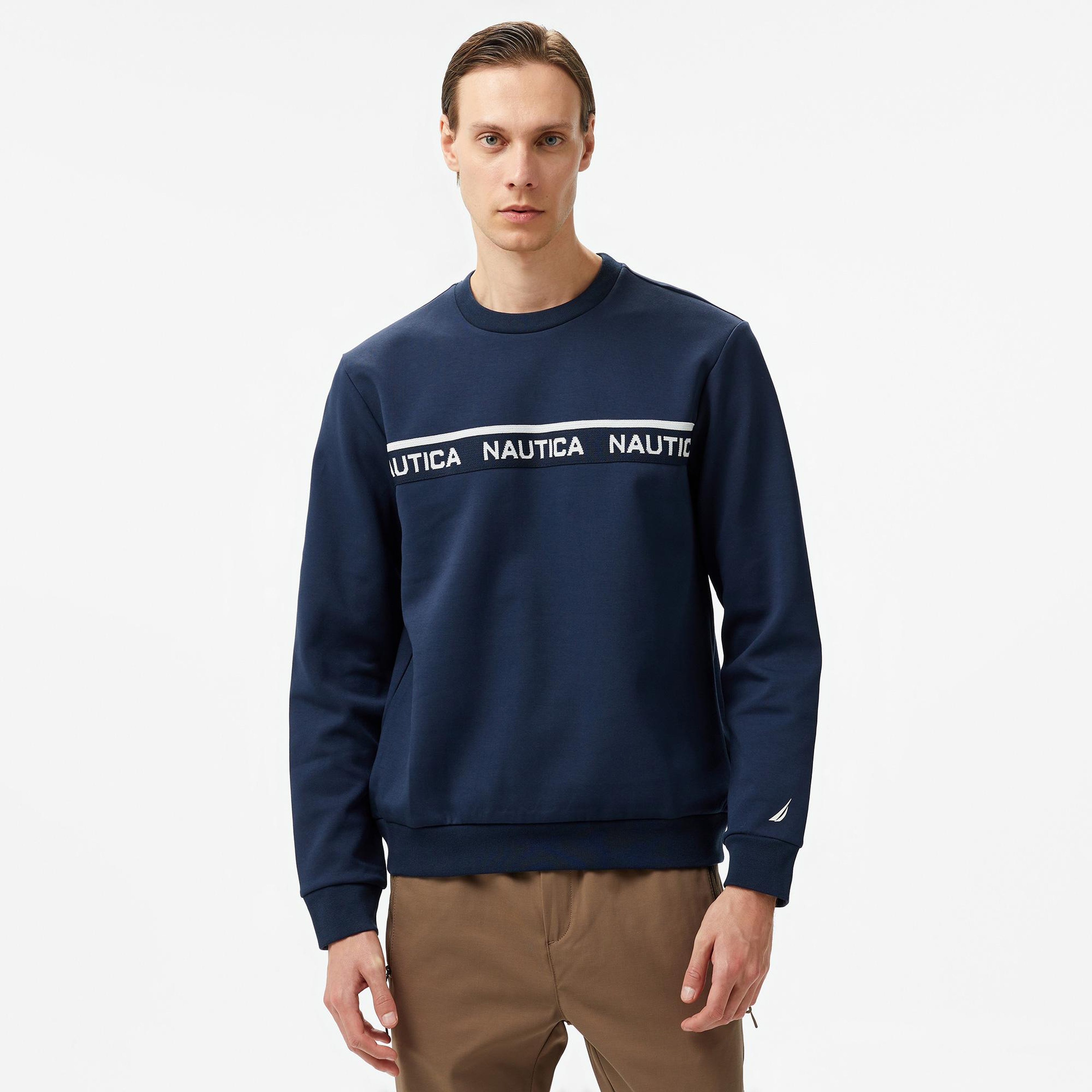 Nautica Erkek Lacivert Regular Fit Sweatshirt