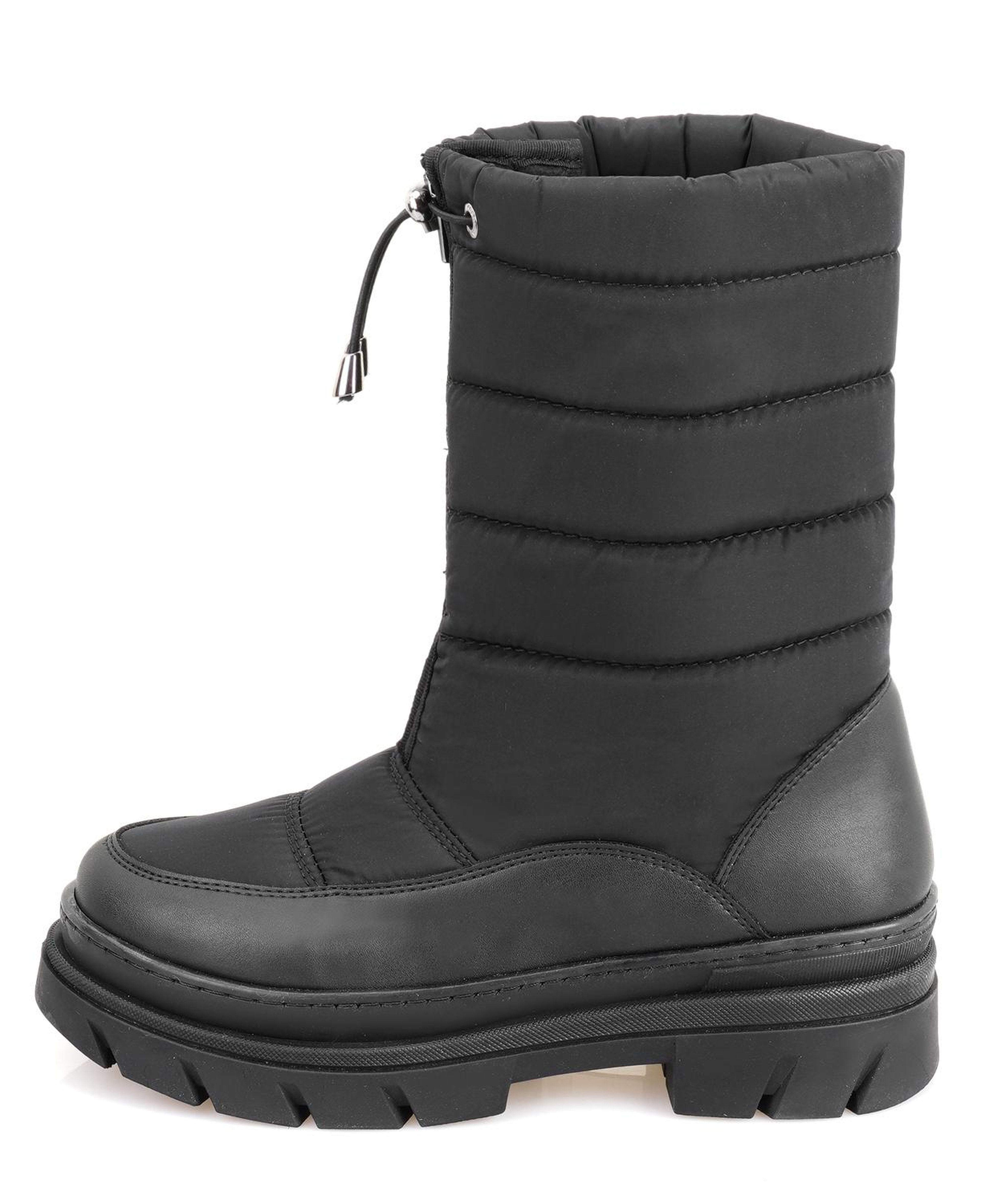 Dolf Siyah Kadın Fermuarlı Puffer Çizme