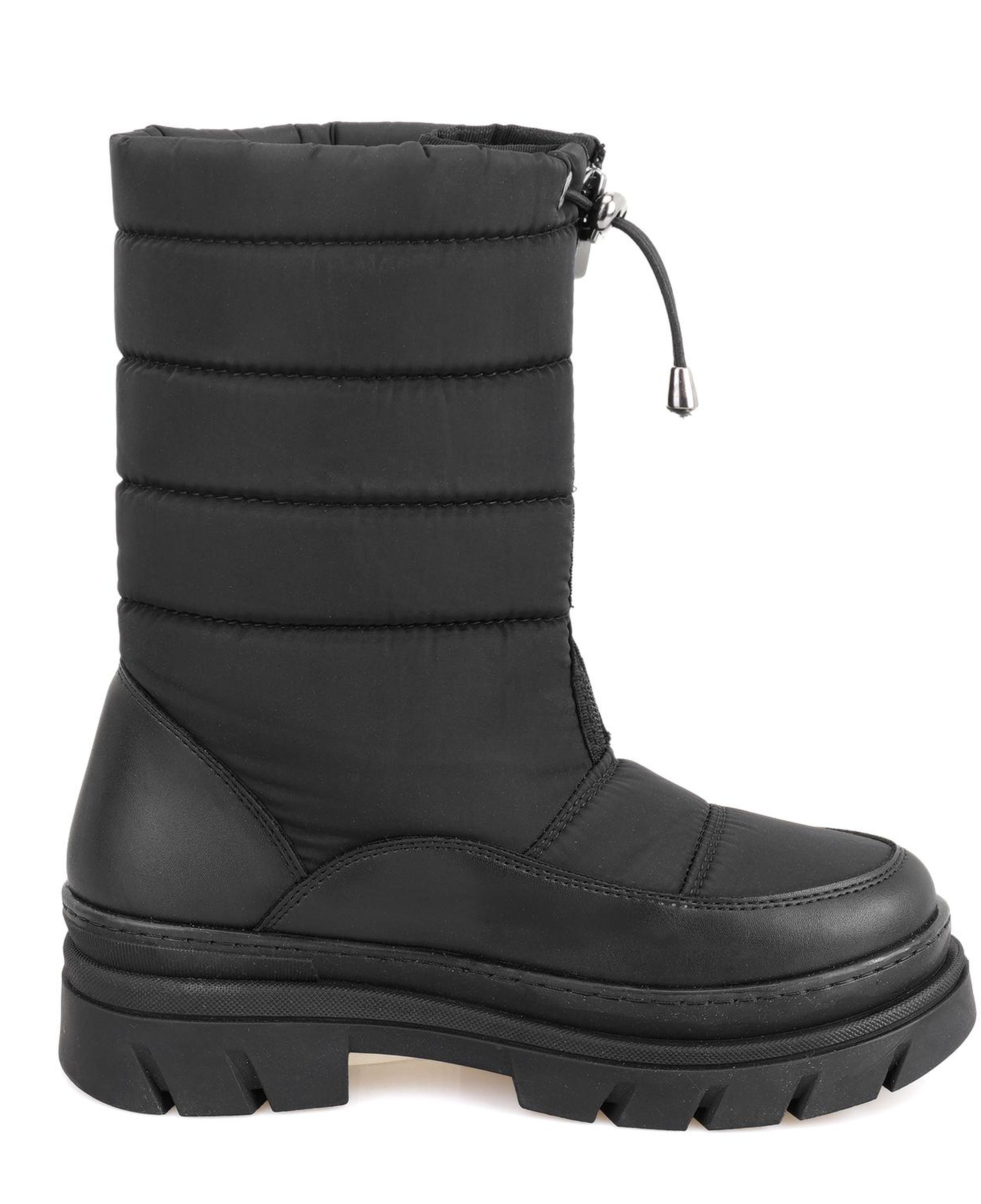 Dolf Siyah Kadın Fermuarlı Puffer Çizme