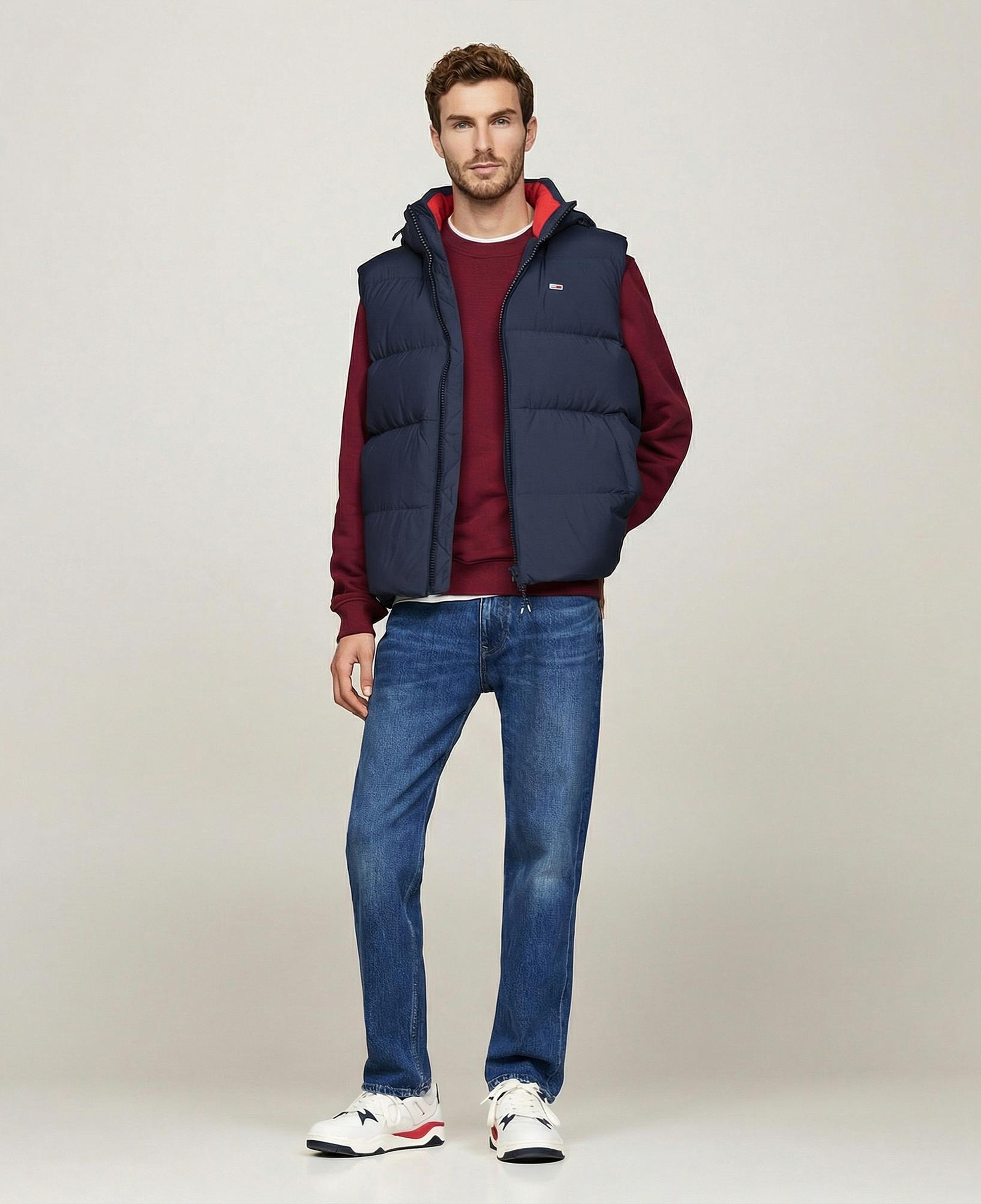 Tommy Jeans Erkek Lacivert Puffer Yelek