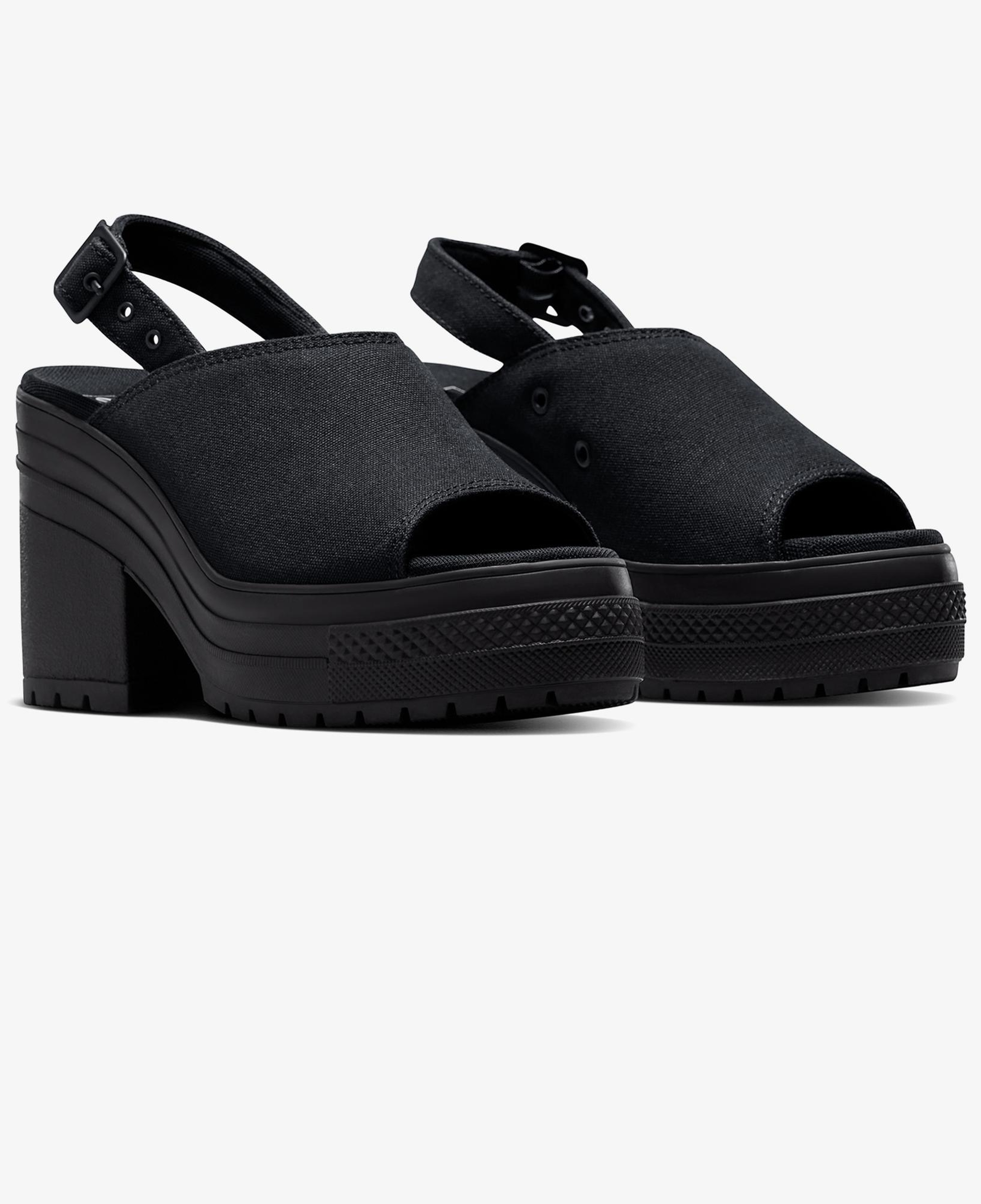 Converse Chuck 70 De Luxe Heel Unisex Siyah Platform Sandalet