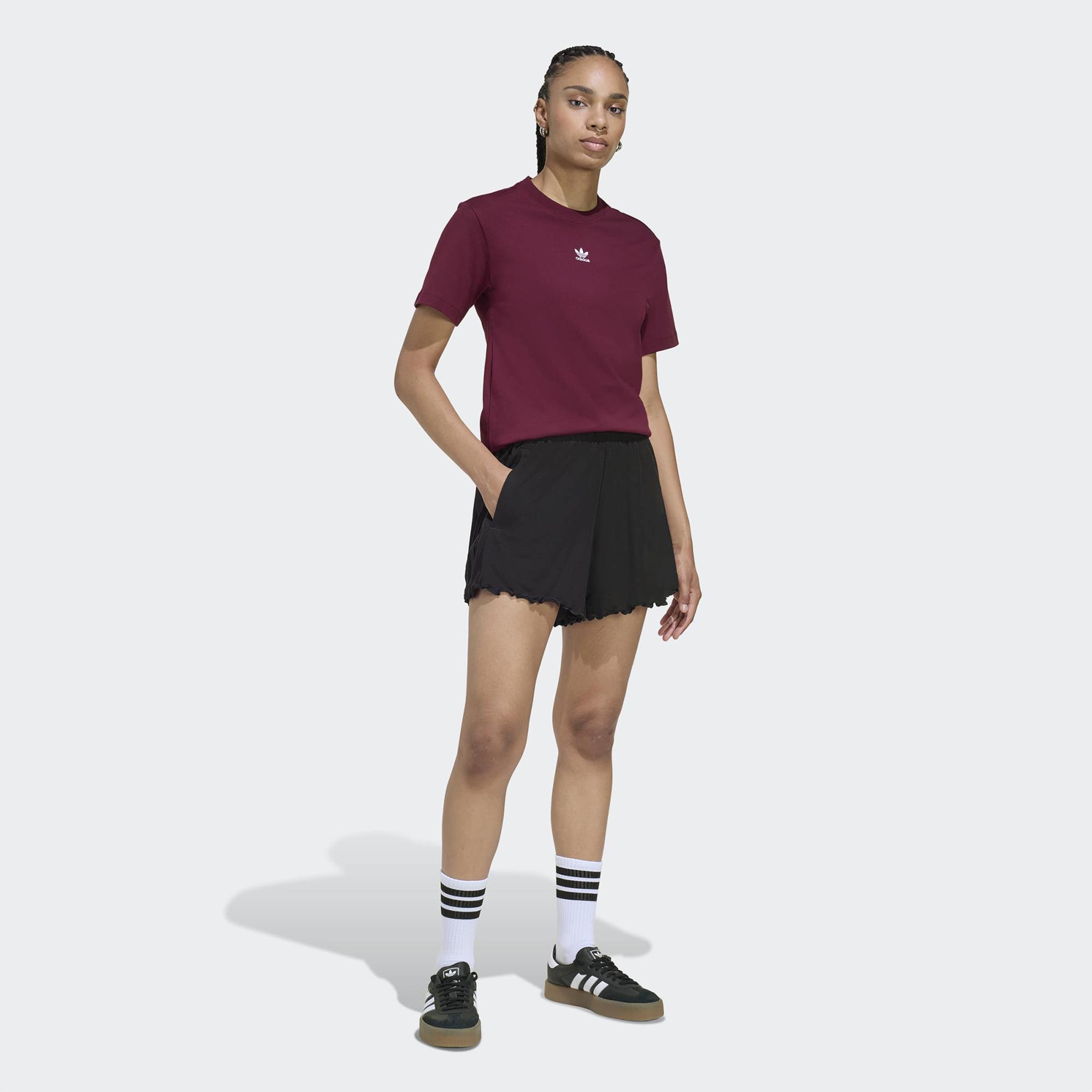 adidas Adicolor Essentials Kadın Bordo T-Shirt