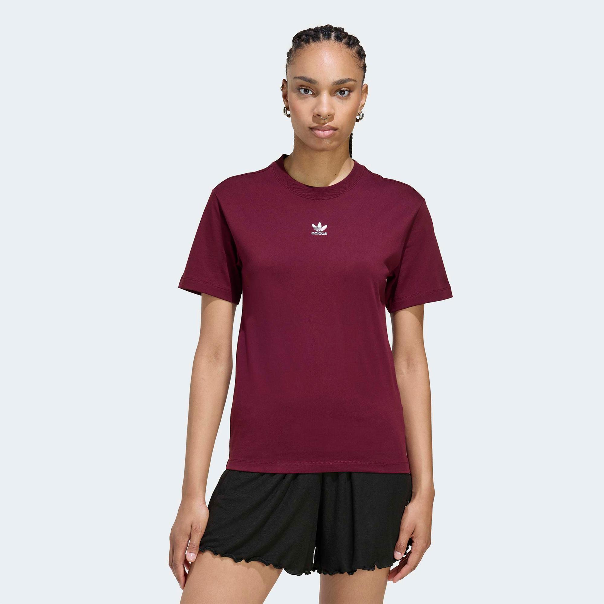 adidas Adicolor Essentials Kadın Bordo T-Shirt