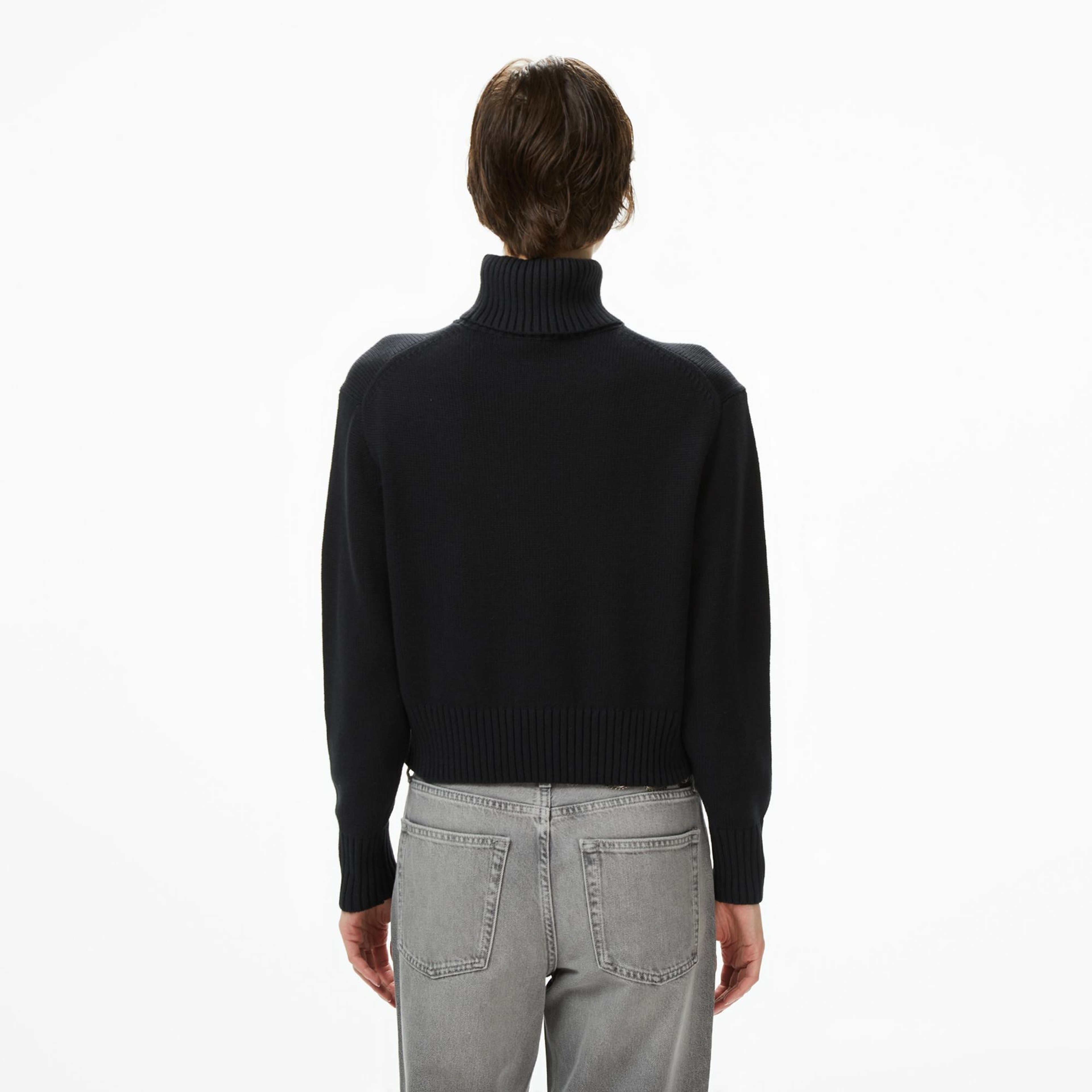 Calvin Klein Chenille Monologo Kadın Siyah Kazak