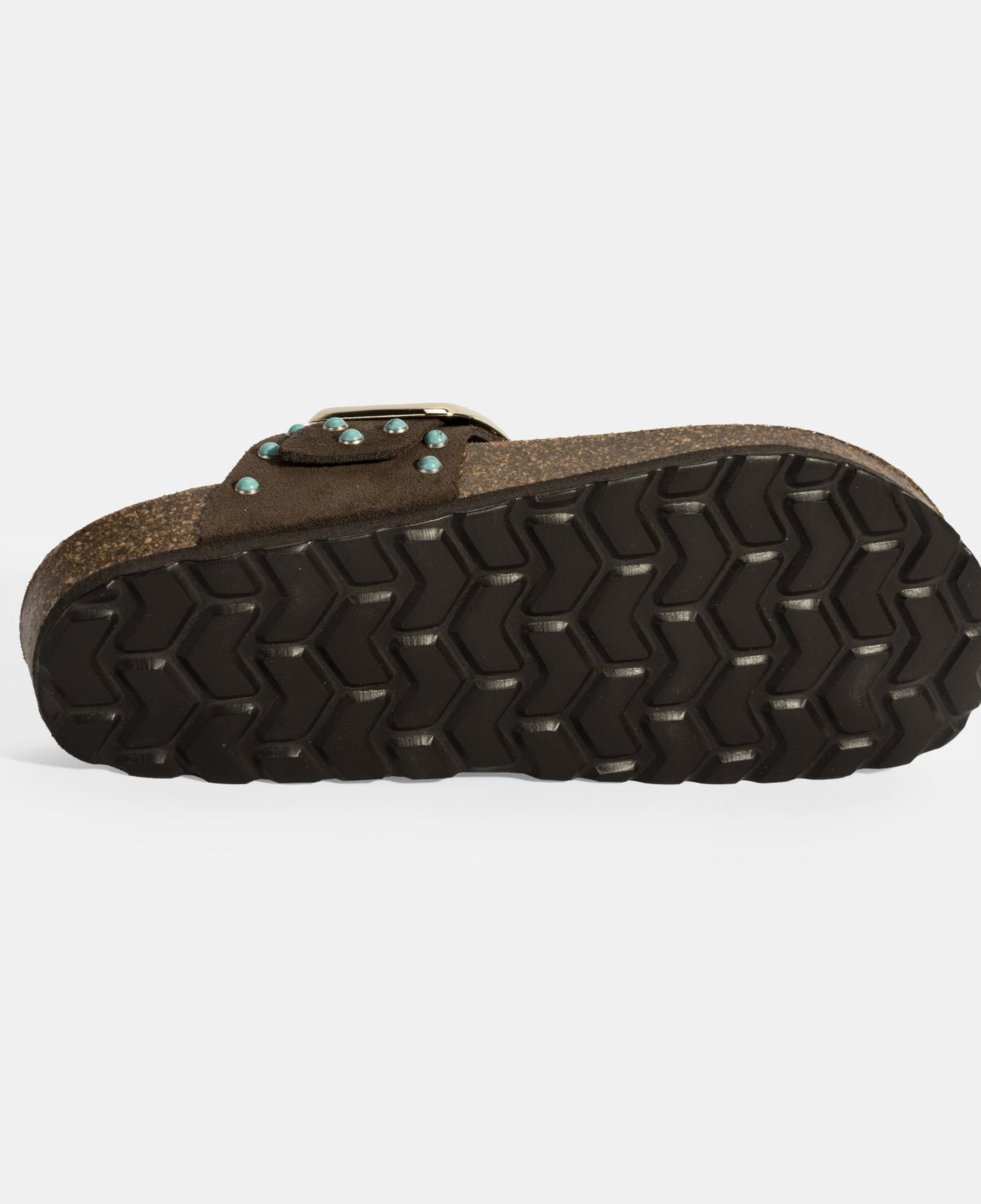 Kadın Kahve Ayarlanabilir Tokalı Parmak Arası Terlik