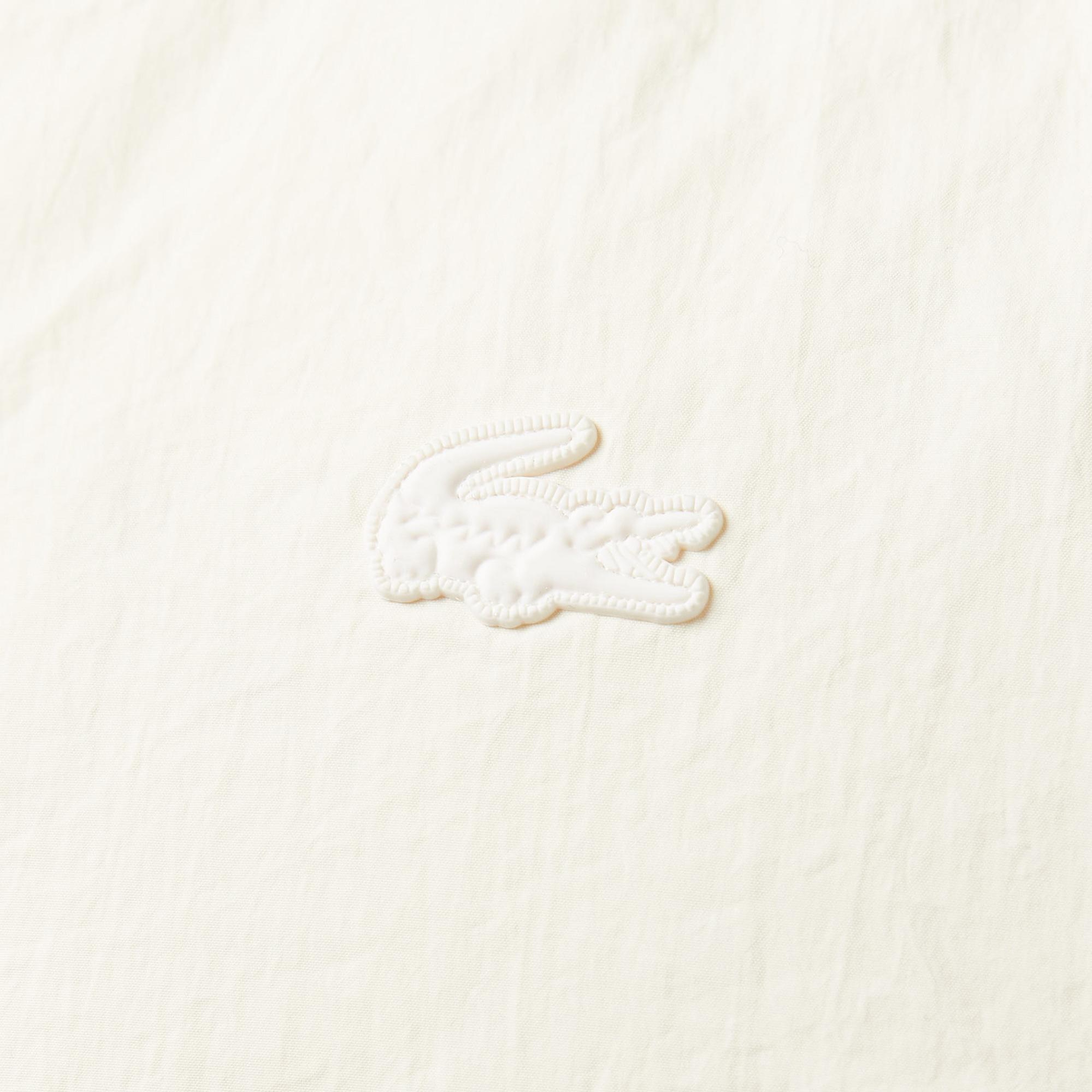 Lacoste Kadın Relaxed Fit Dik Yaka Krem Mont