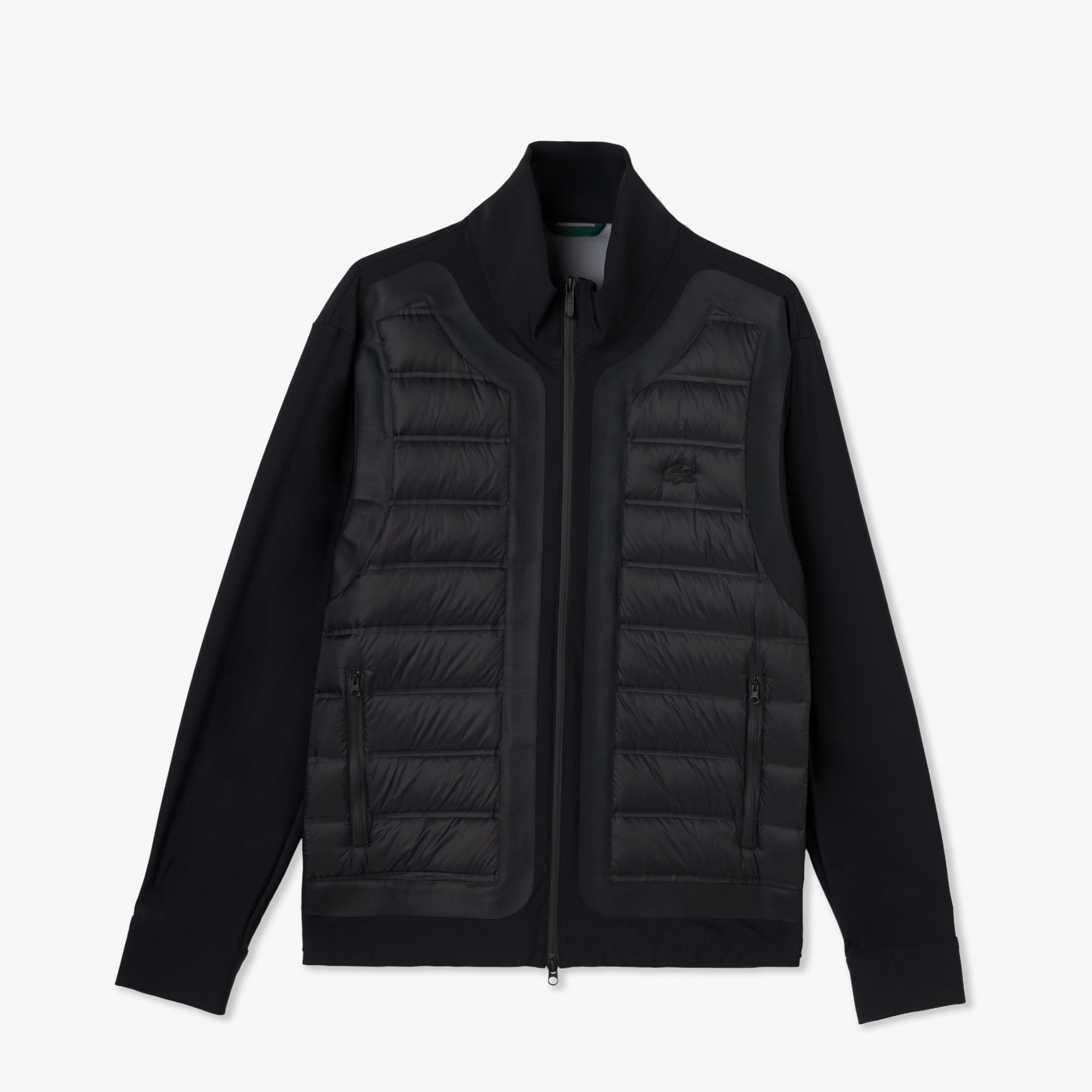 Lacoste Erkek Dik Yaka Kapitone Siyah Mont