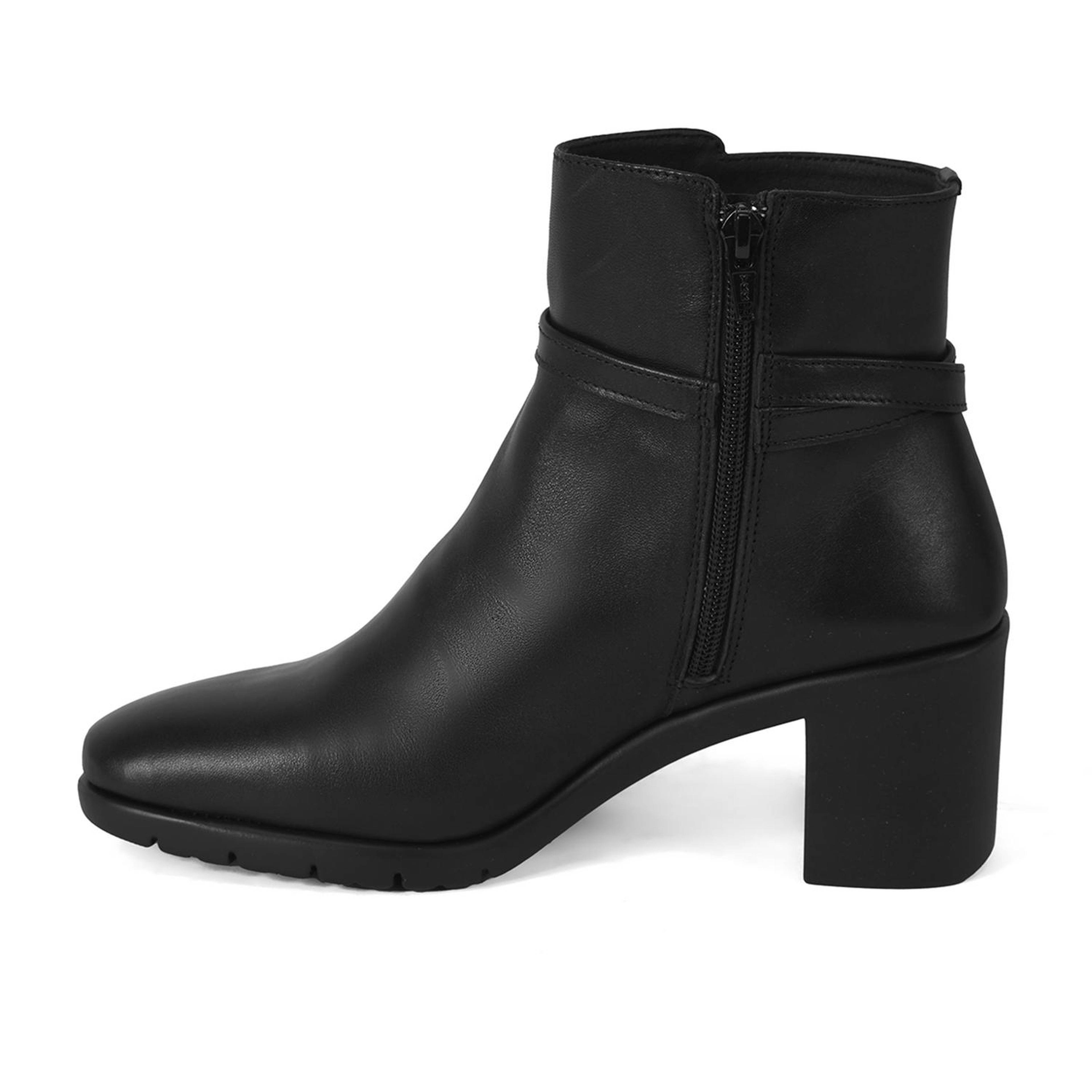 Hallie Siyah Kadın DesaComfort Topuklu Deri Bot