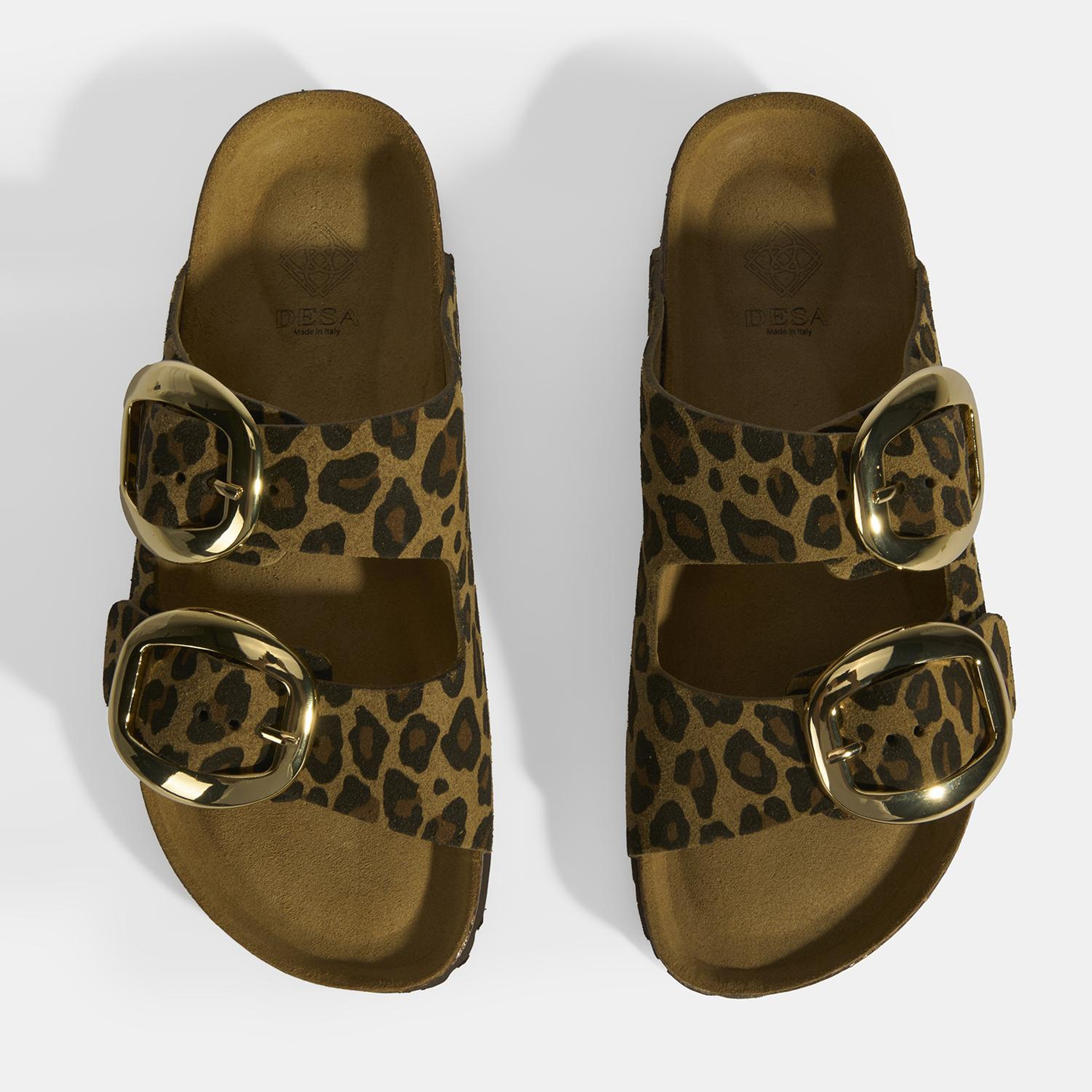 Leopar Kadın Toka Detaylı Süet Terlik