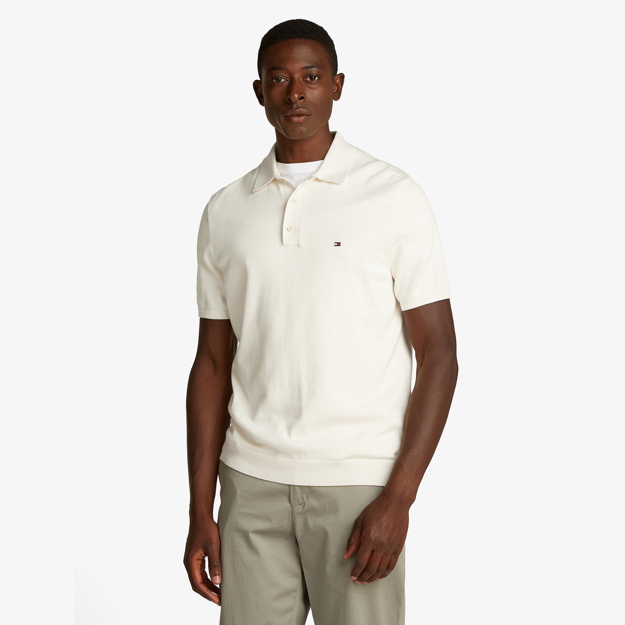 Tommy Hilfiger Core Essentials Erkek Krem Rengi Triko