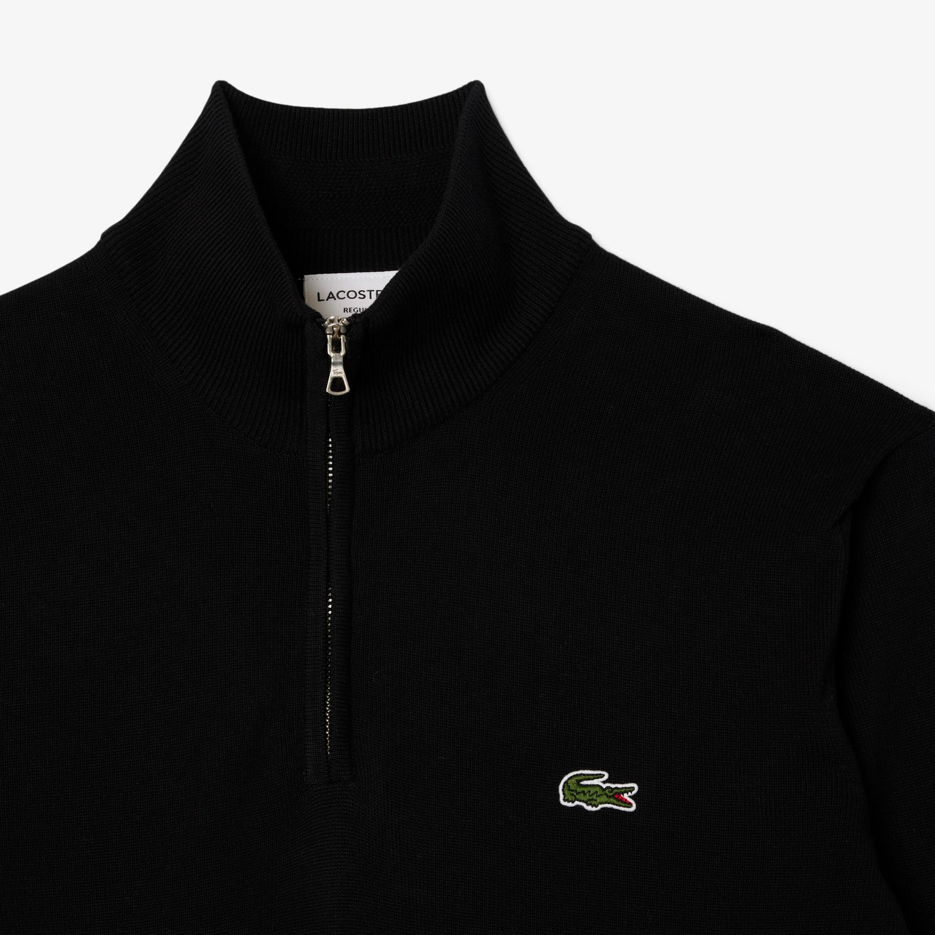 Lacoste Erkek Regular Fit Yarım Fermuarlı Lacivert Kazak