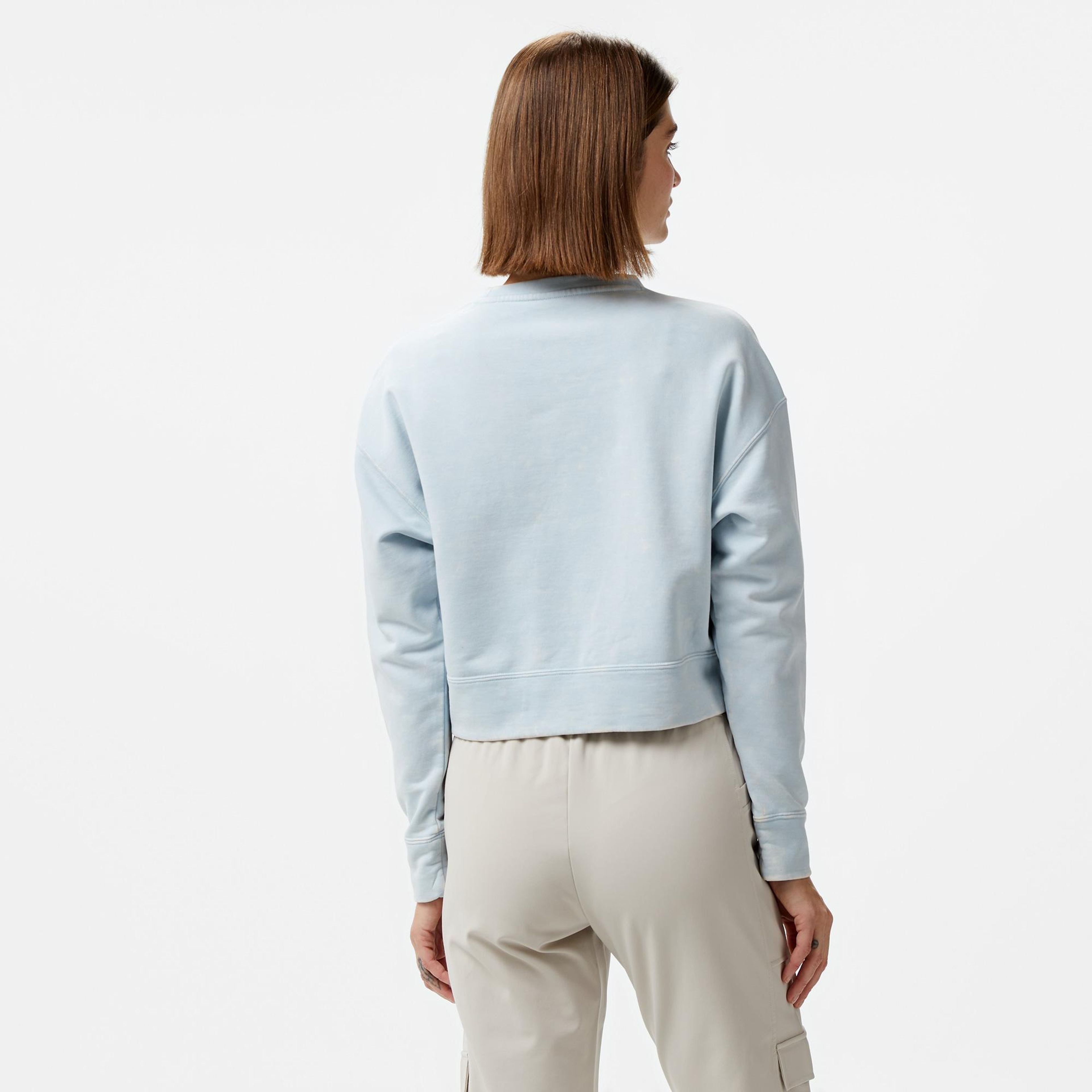 Puma Dare To Relaxed Washed Crew Kadın Mavi Sweatshirt