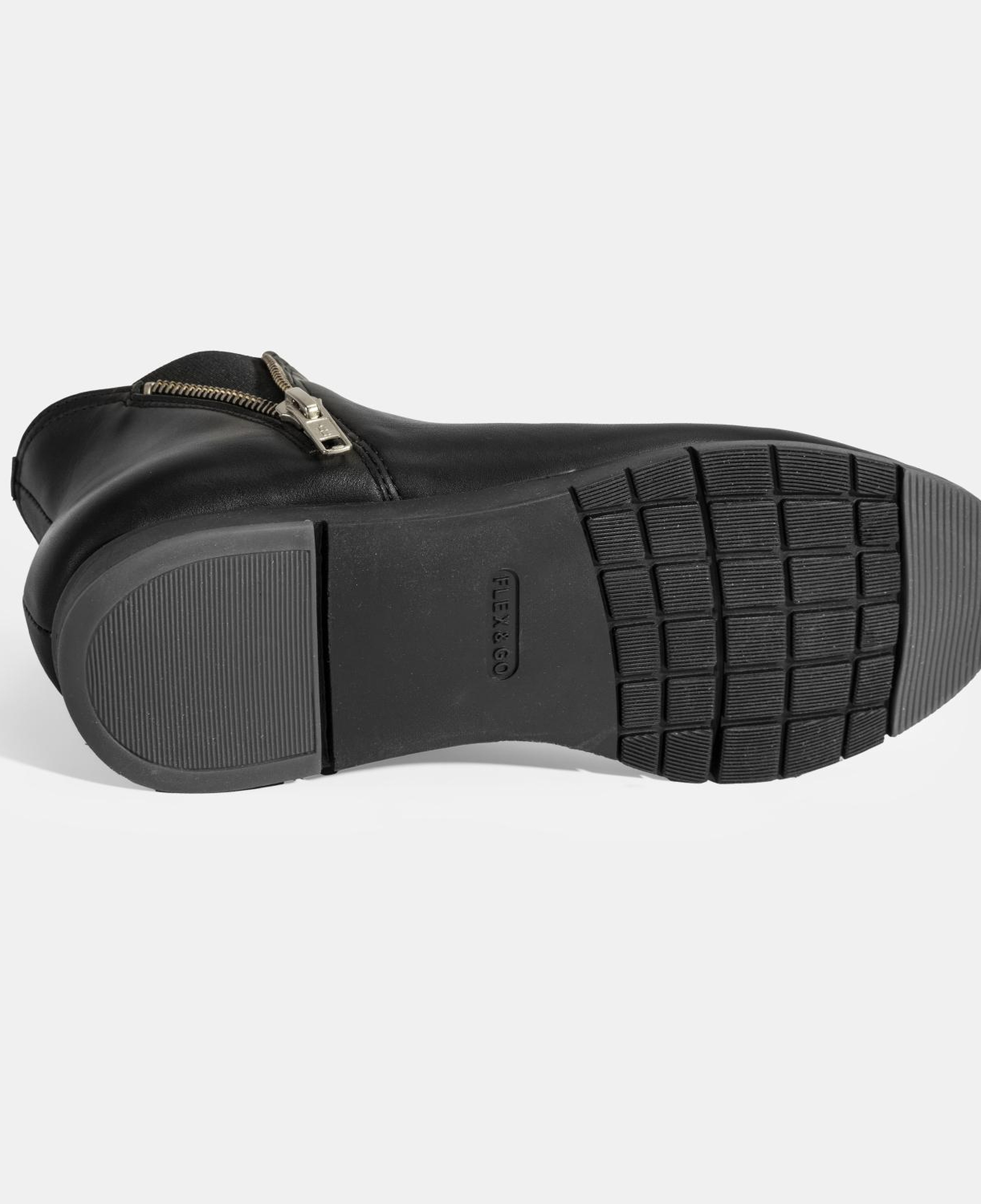 Kadın Siyah Fermuarlı DesaComfort Deri Bot