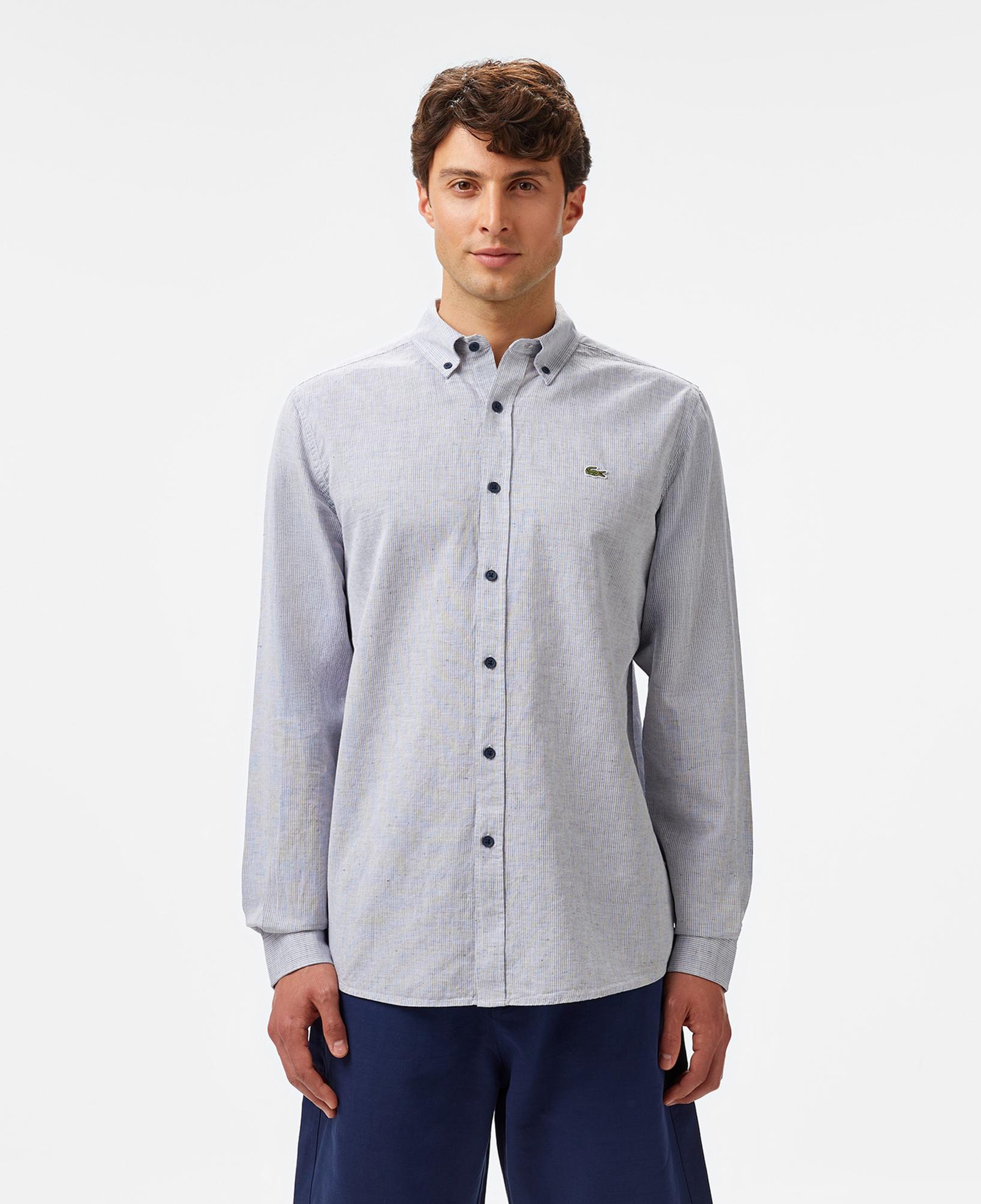 Lacoste Erkek Regular Fit Düğmeli Yaka Lacivert Gömlek