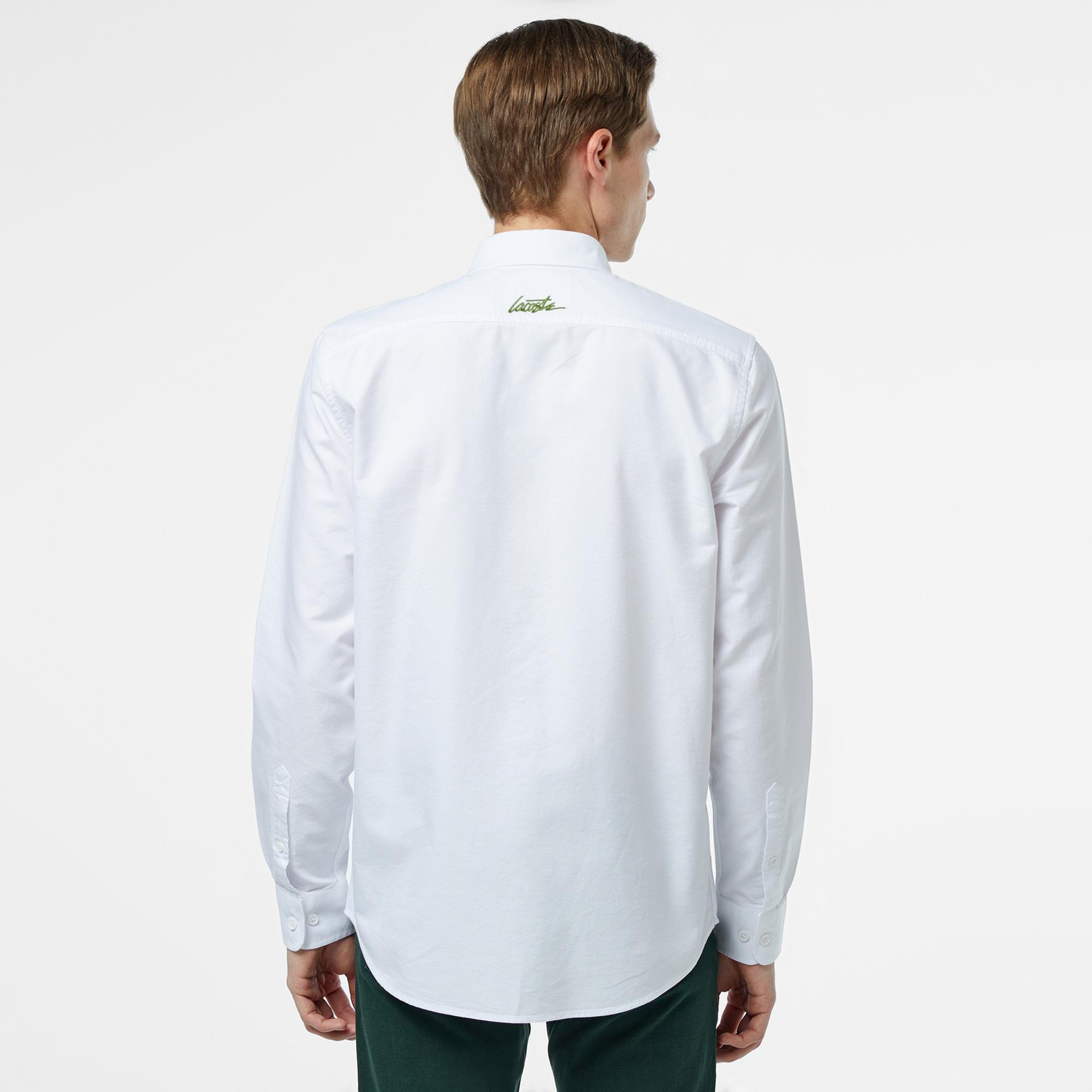 Erkek Slim Fit Beyaz Gömlek