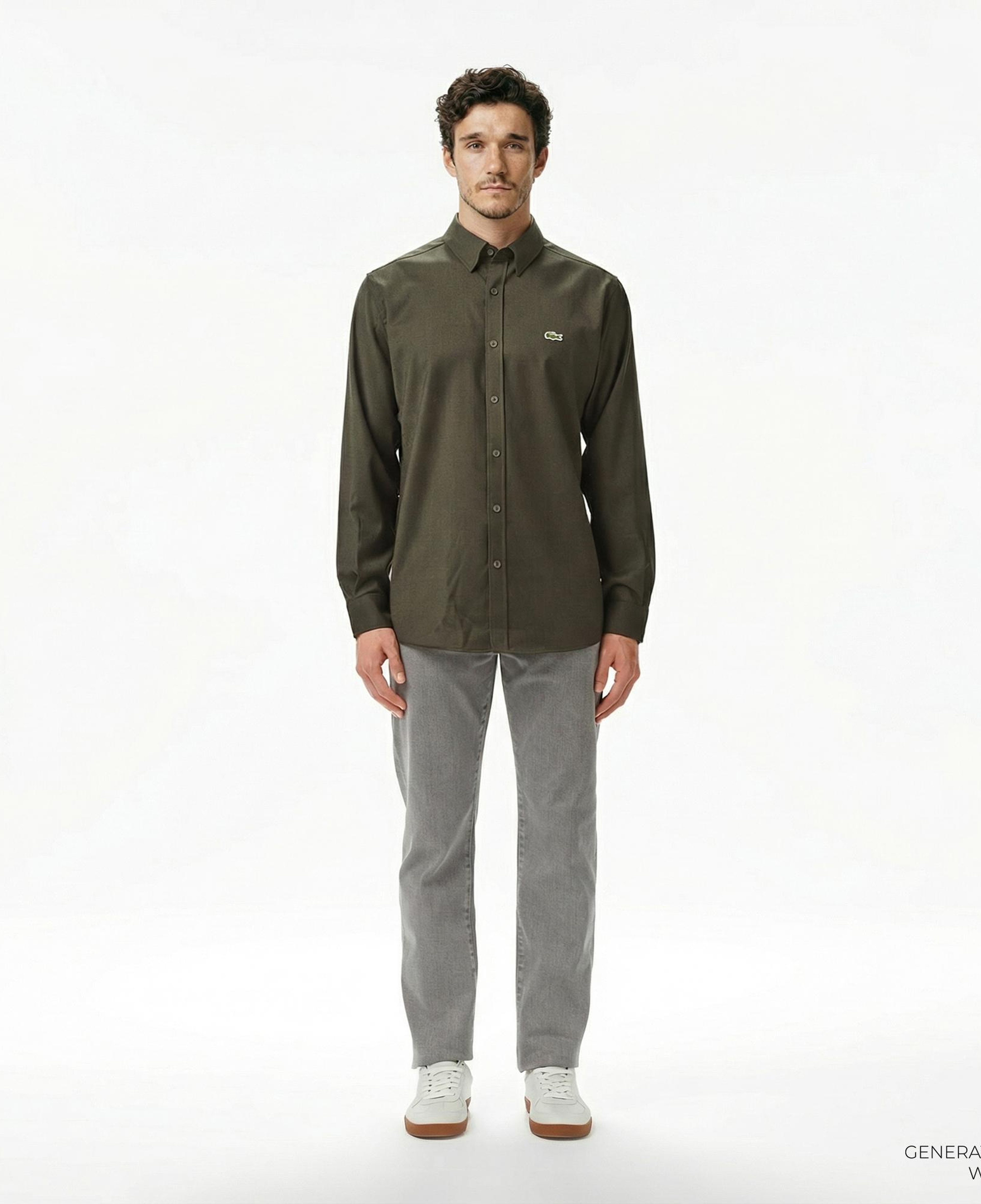 Lacoste Erkek Regular Fit Gri Jean Pantolon