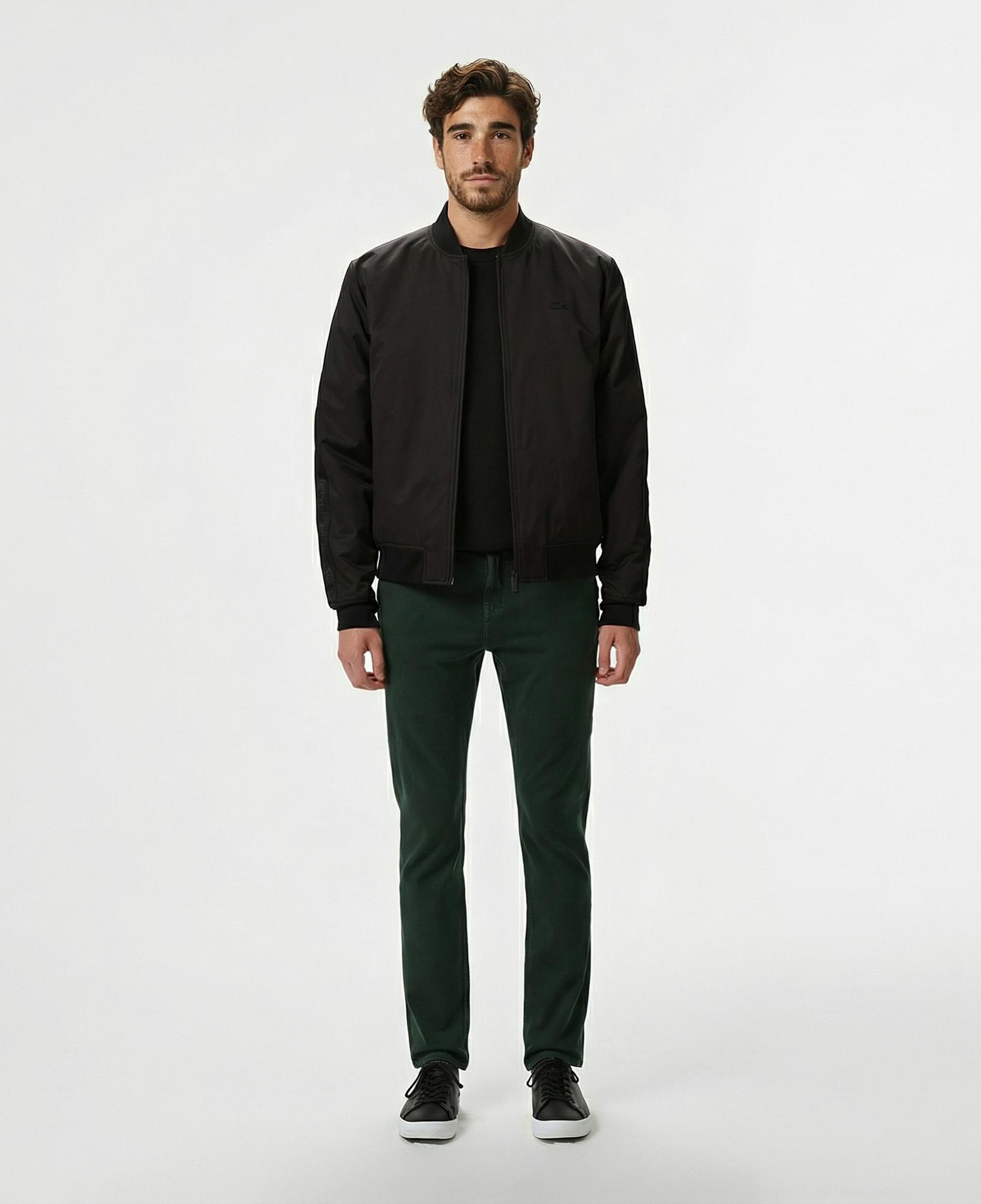 Lacoste Erkek Dik Yaka Siyah Bomber Ceket