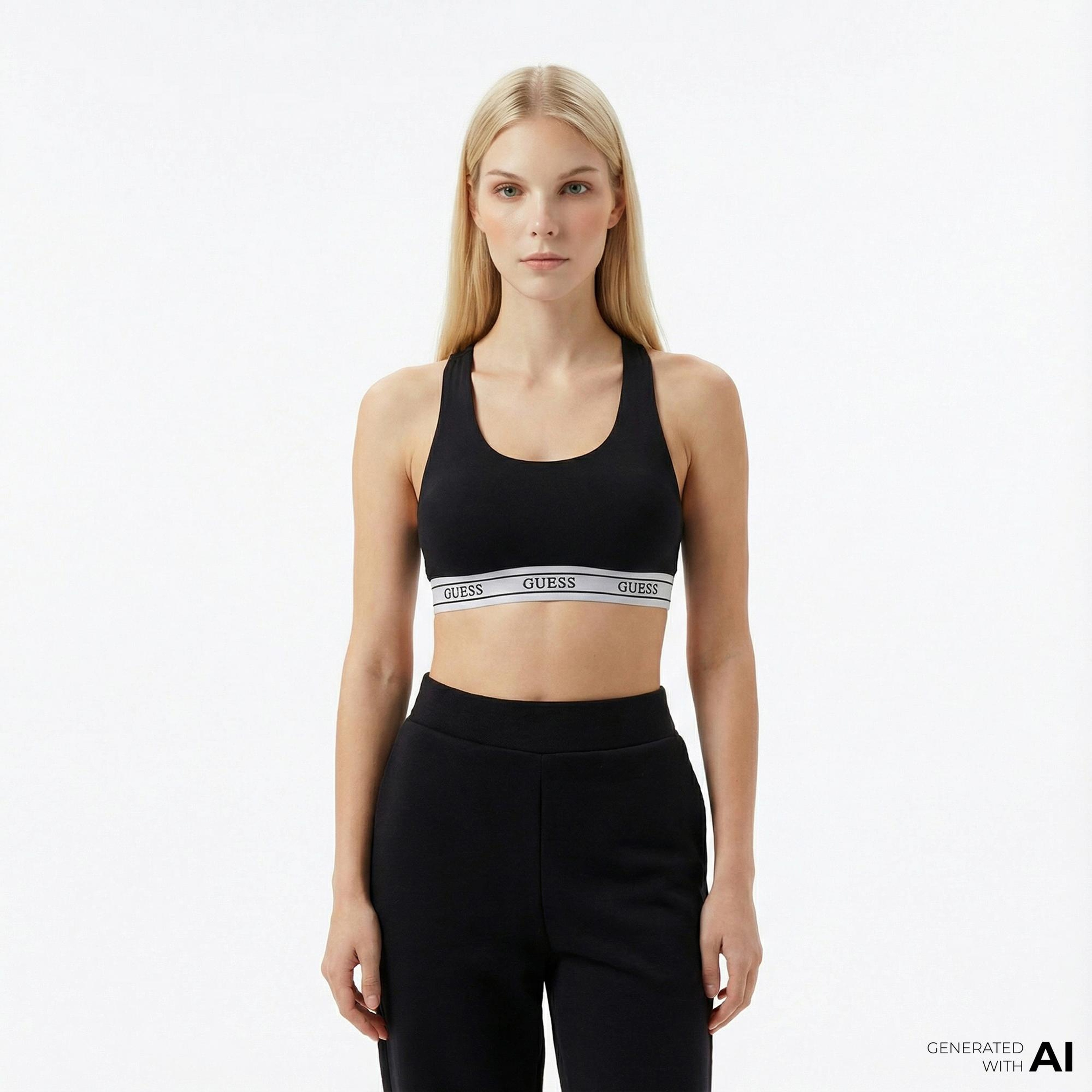 Guess New Aline Kadın Siyah Bra