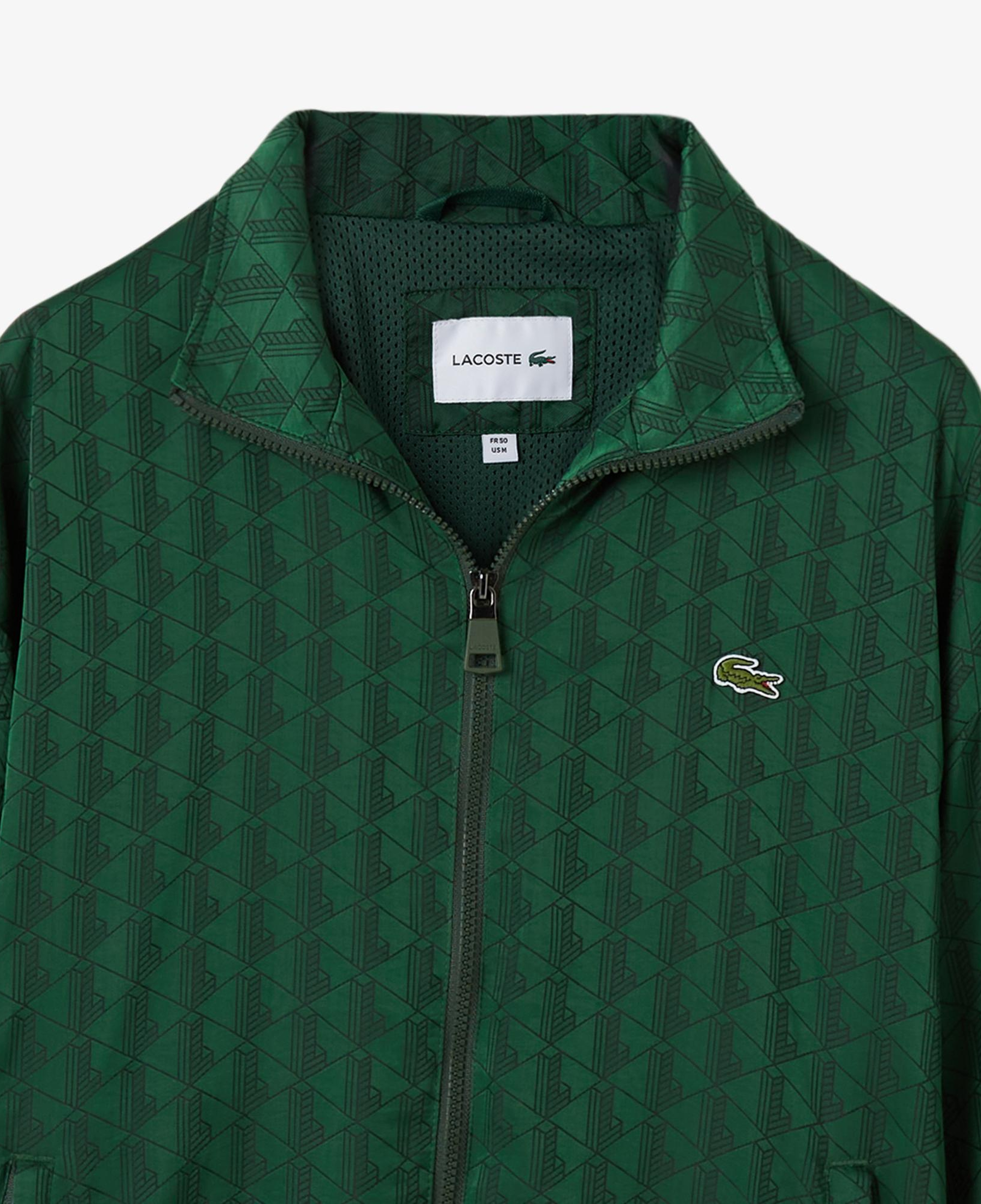 Lacoste Erkek Dik Yaka Monogram Yeşil Ceket