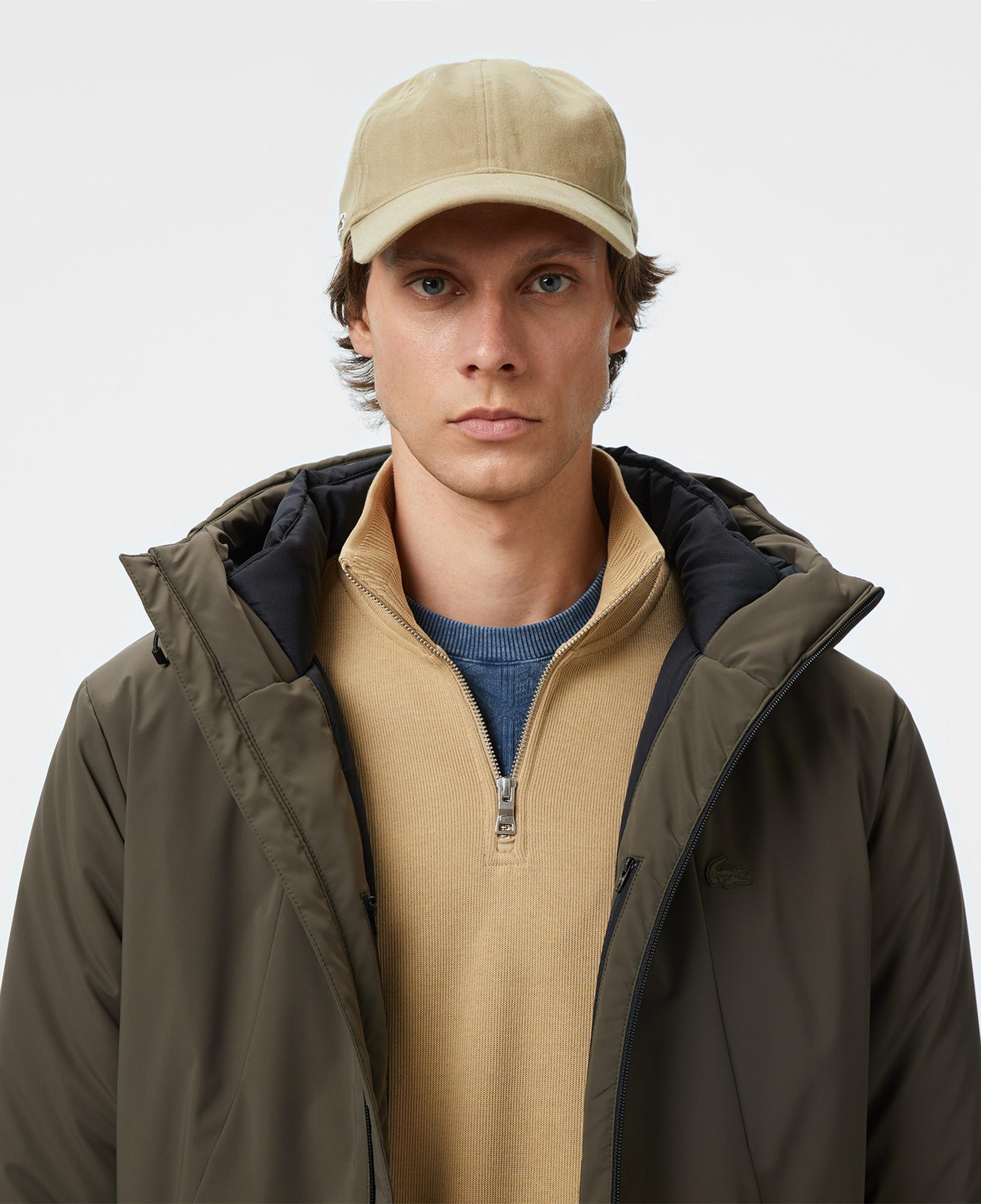 Lacoste Erkek Kapüşonlu Haki Mont