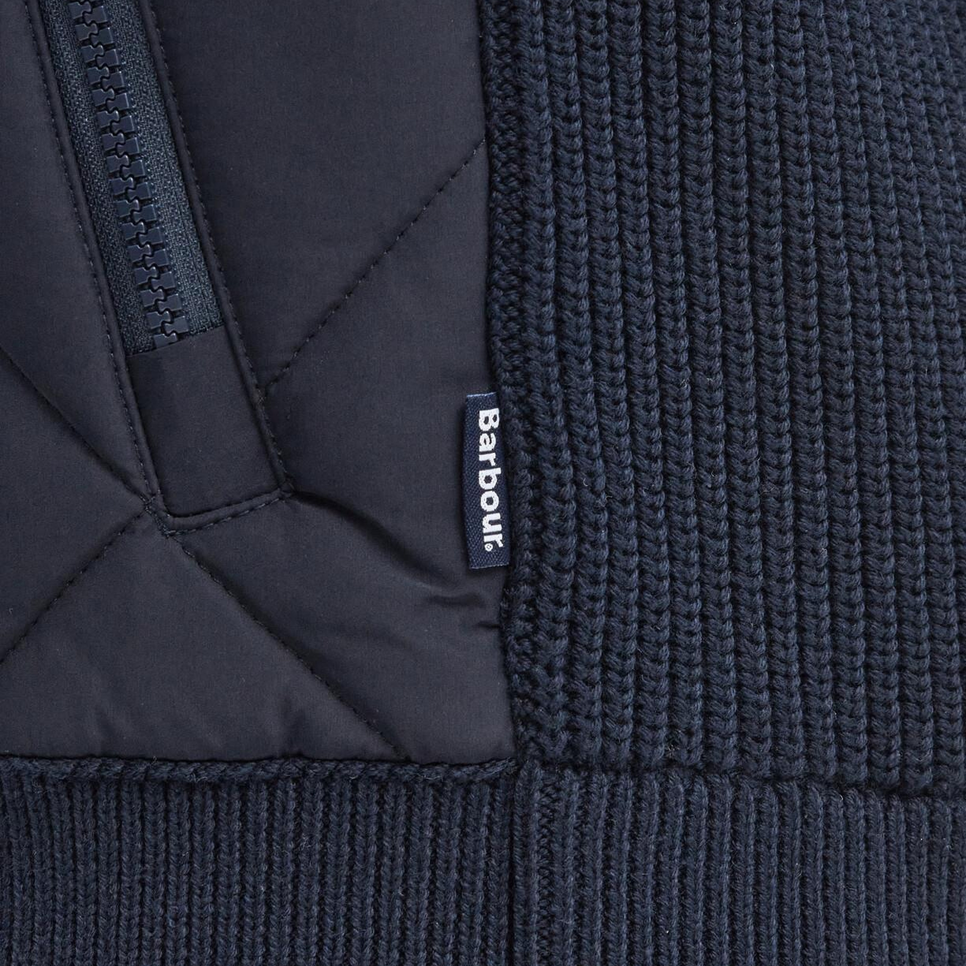 Barbour Newland Zip Through Knitted Jumper Kazak