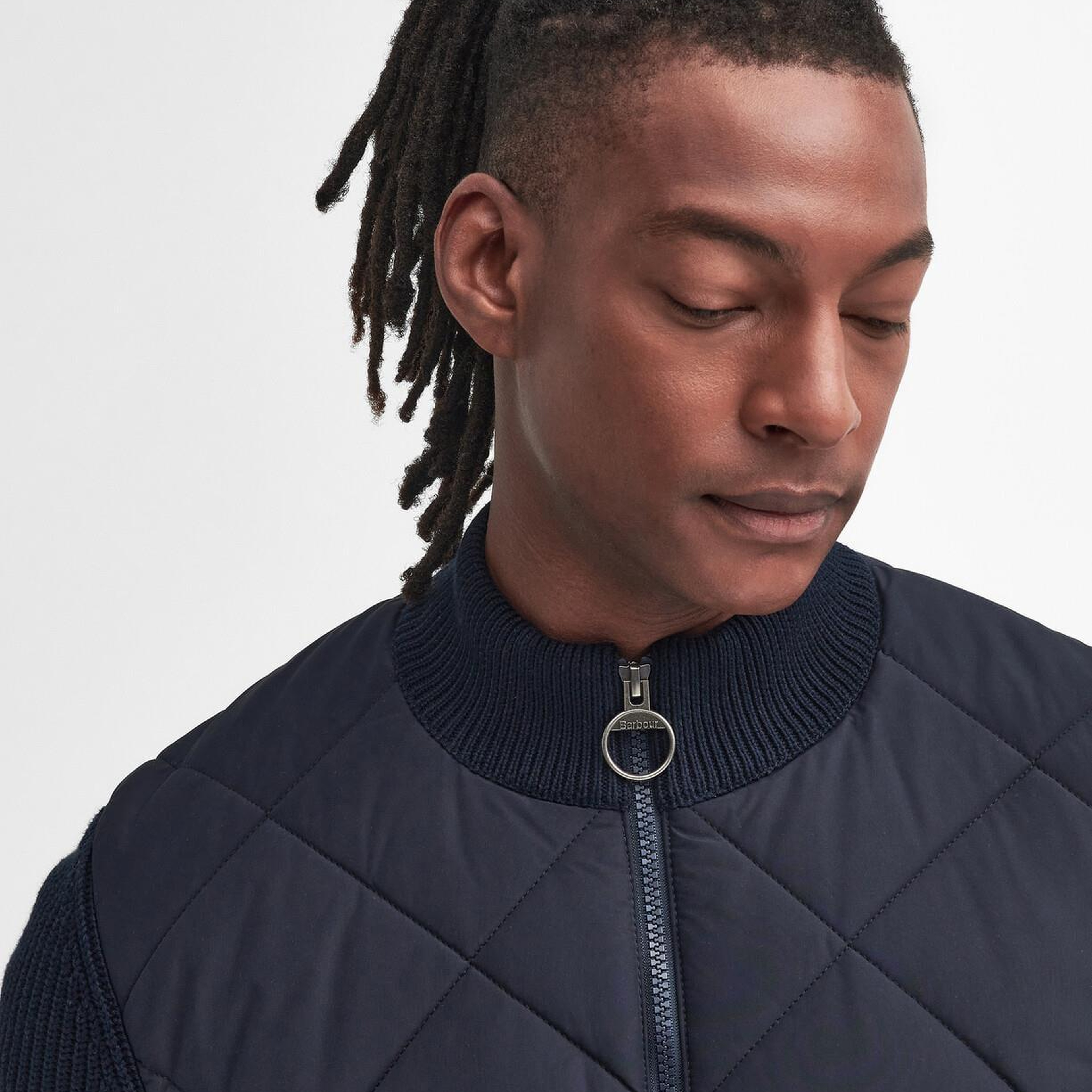 Barbour Newland Zip Through Knitted Jumper Kazak