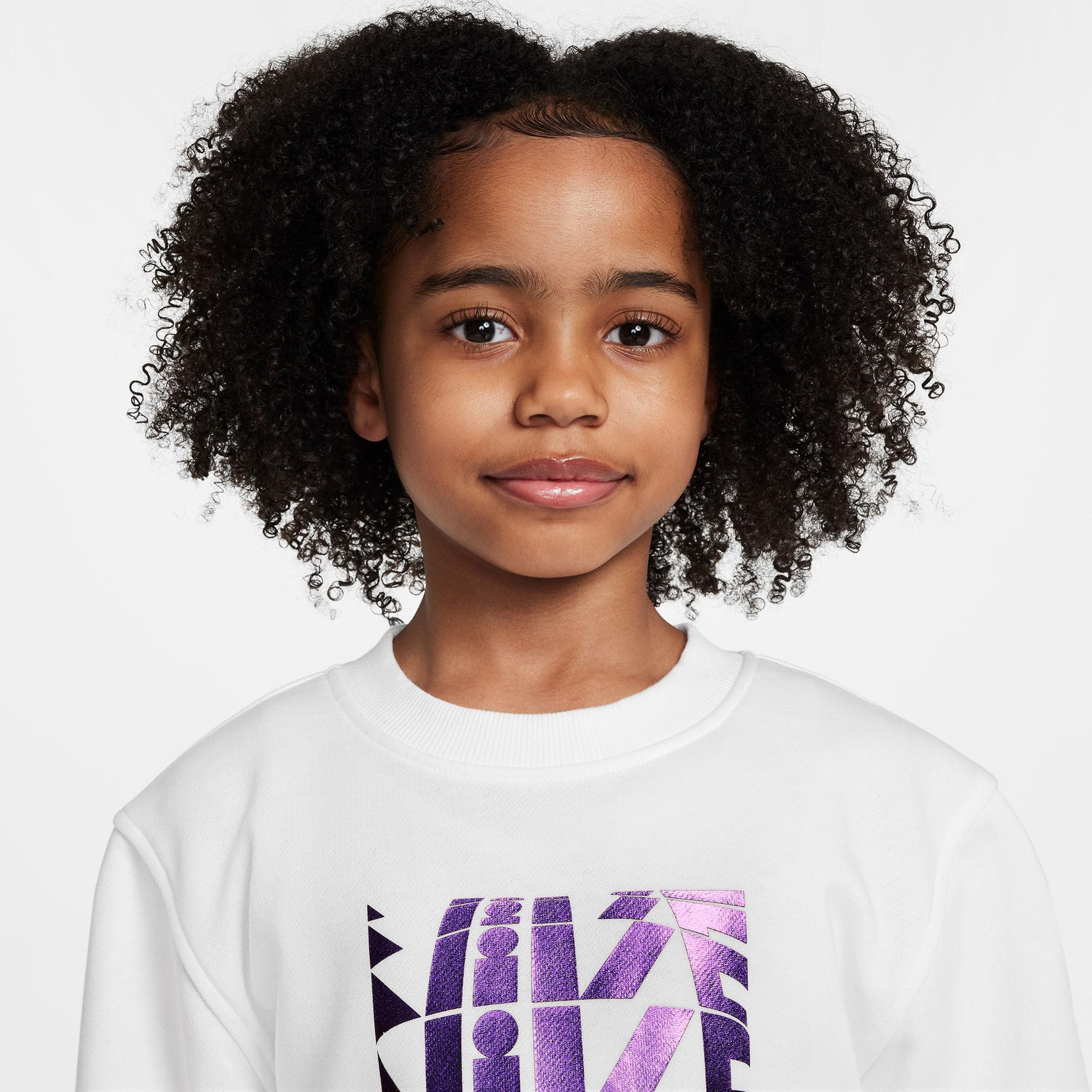 Nike Sportswear Club Crew Çocuk Beyaz Sweatshirt