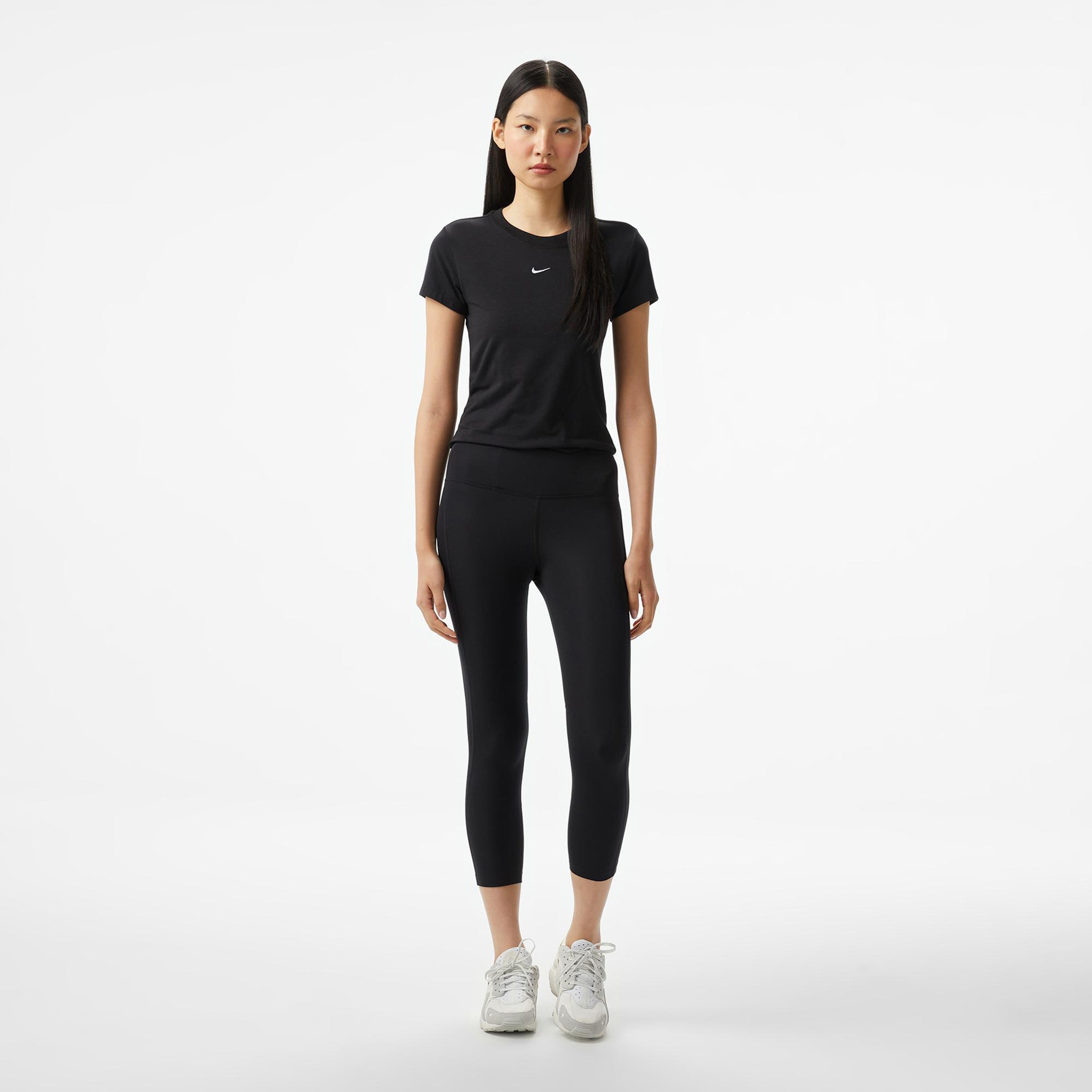 Nike Dri-Fit Fast Crop Kadın Siyah Tayt