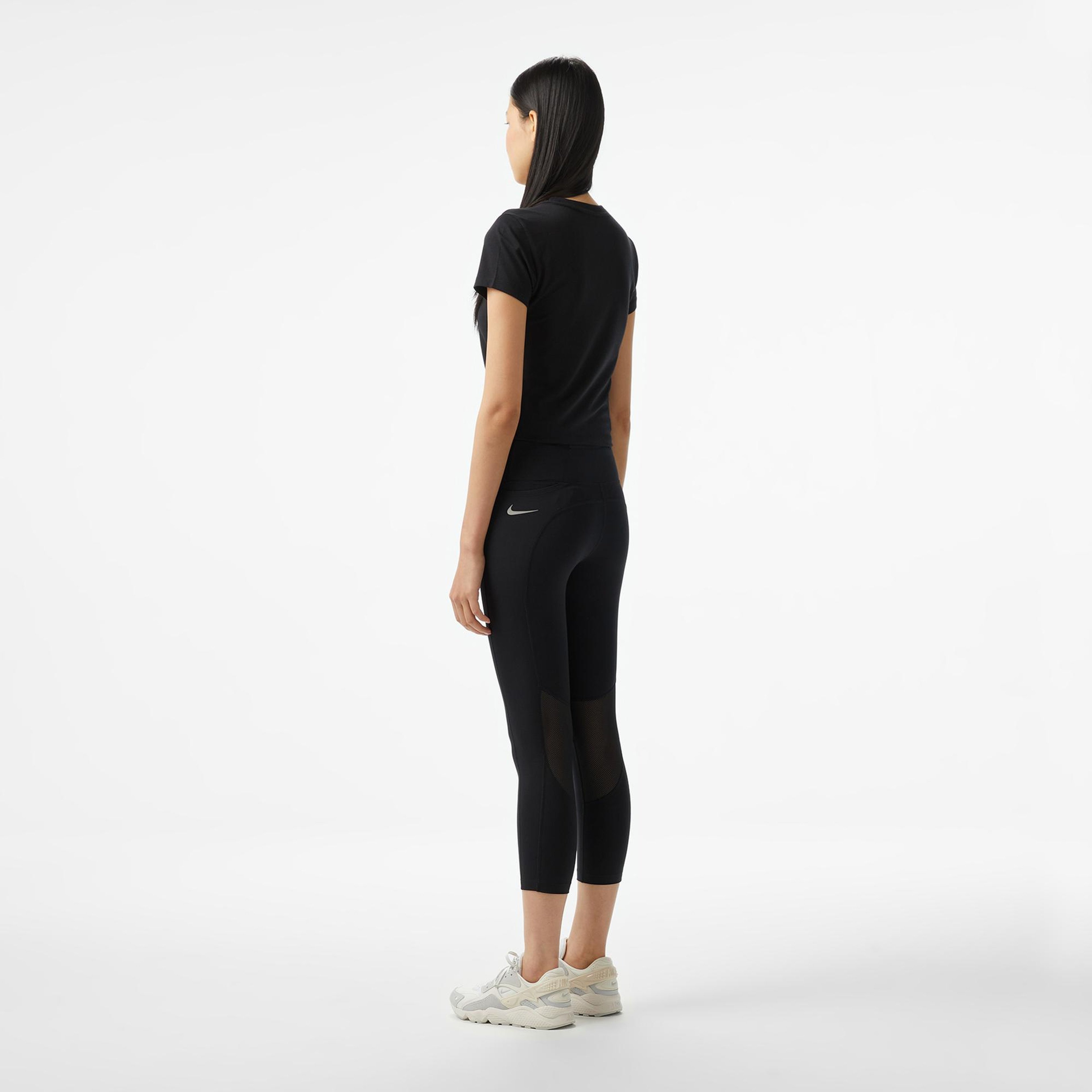 Nike Dri-Fit Fast Crop Kadın Siyah Tayt