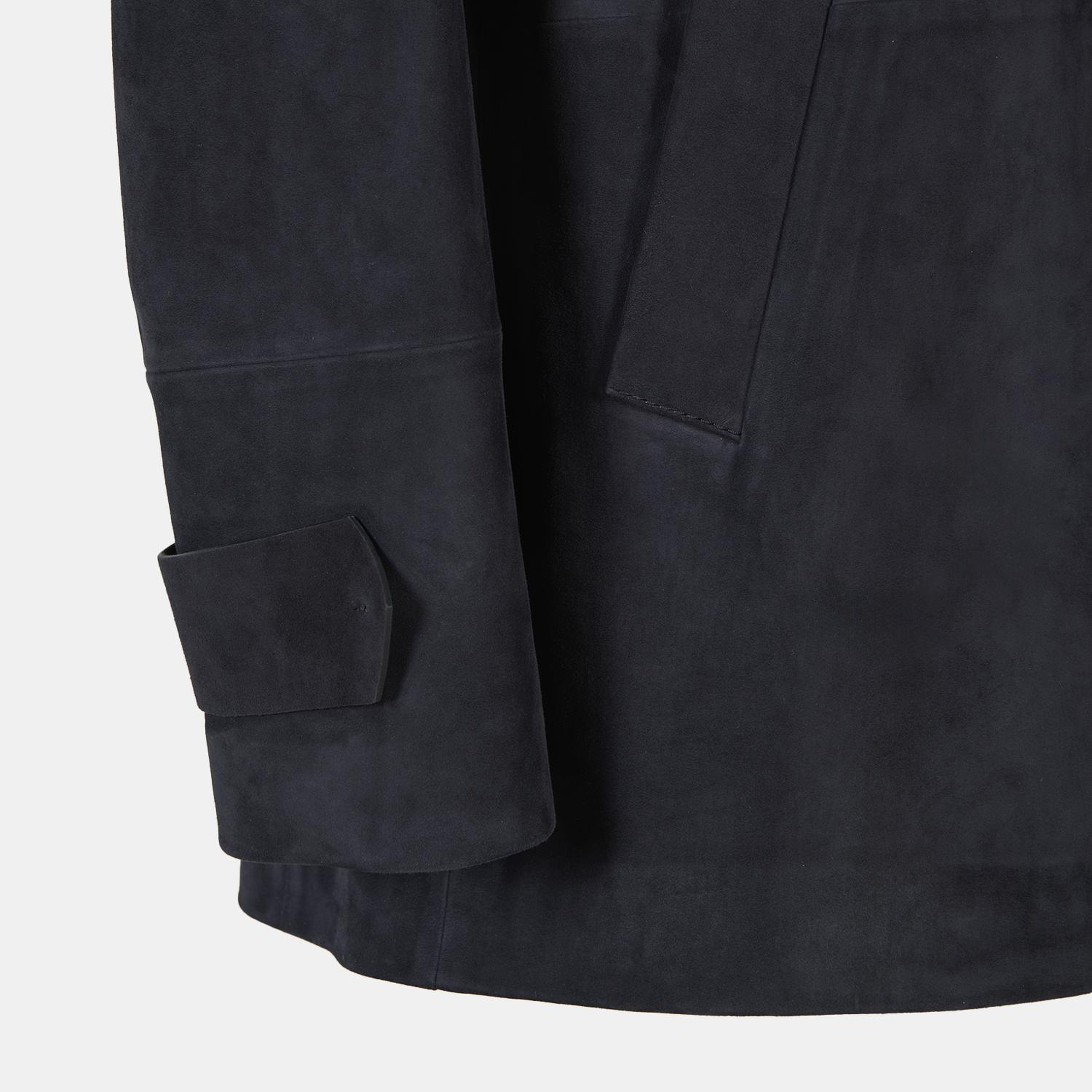 Erkek Lacivert Gömlek Yaka Süet Ceket