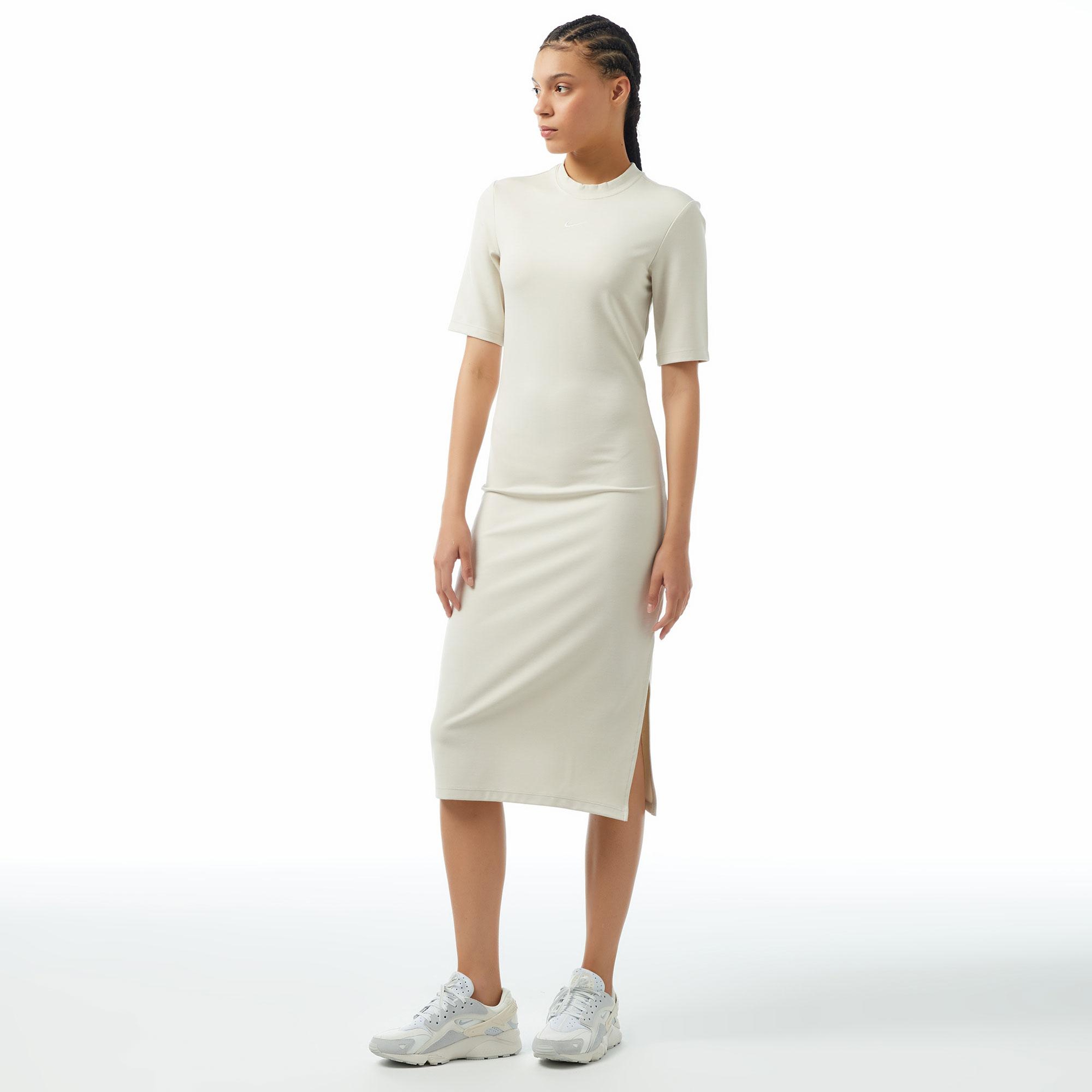 Nike Sportswear Essential Kadın Krem Rengi Elbise