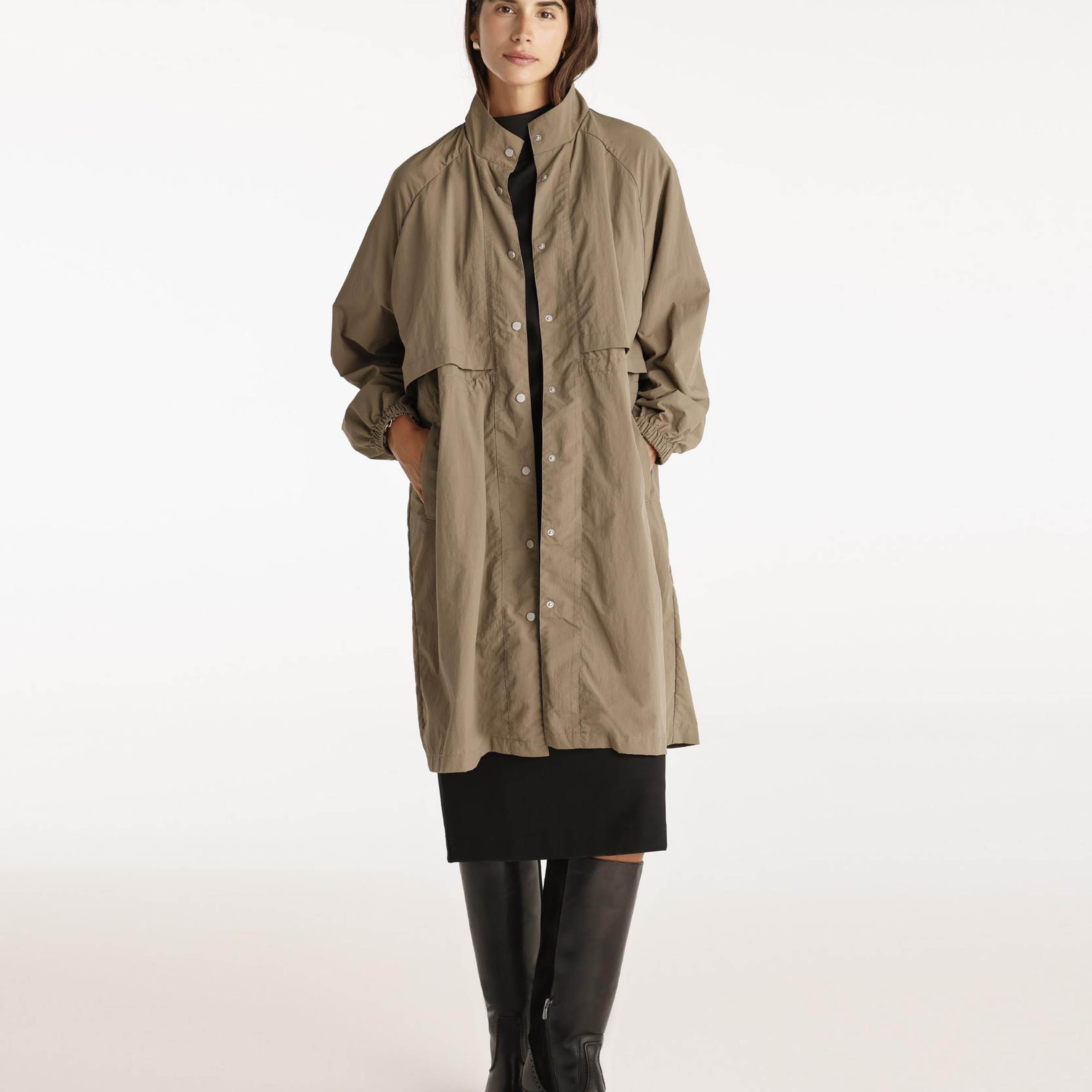 YARGICI Ön Detaylı Pardösü