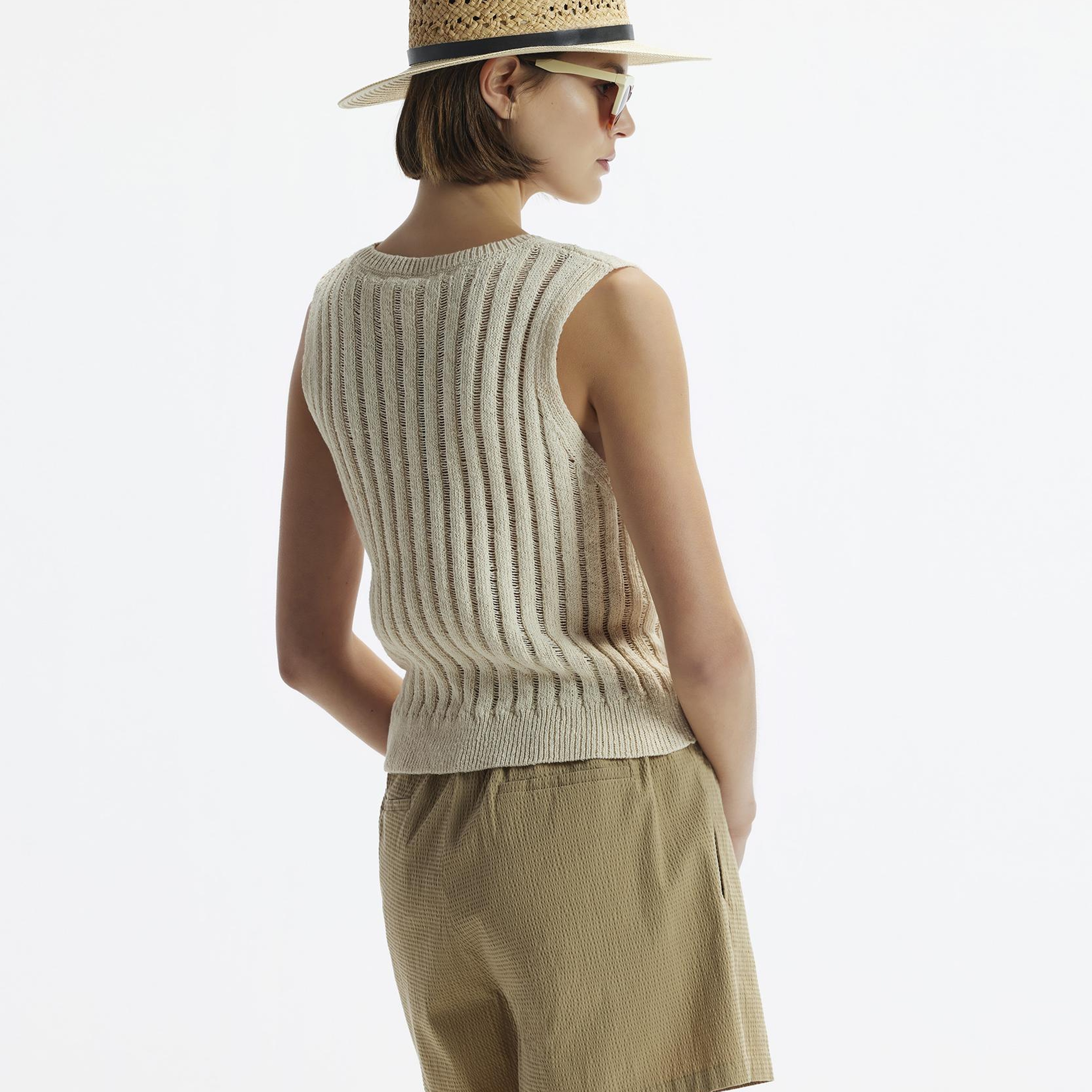 YARGICI Yan Cepli Kemerli Şort