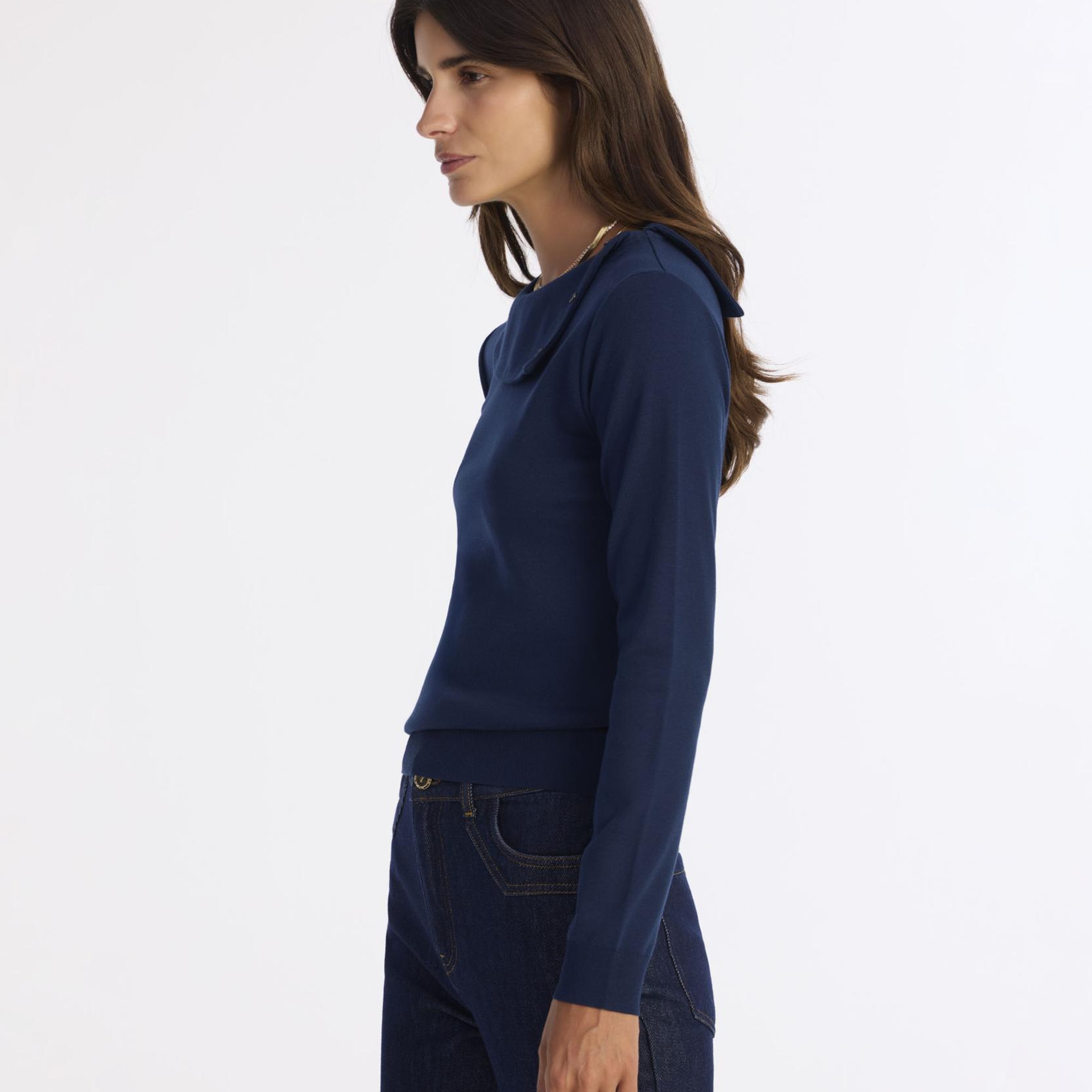 YARGICI Regular Kayık Yaka Uzun Kol Kazak