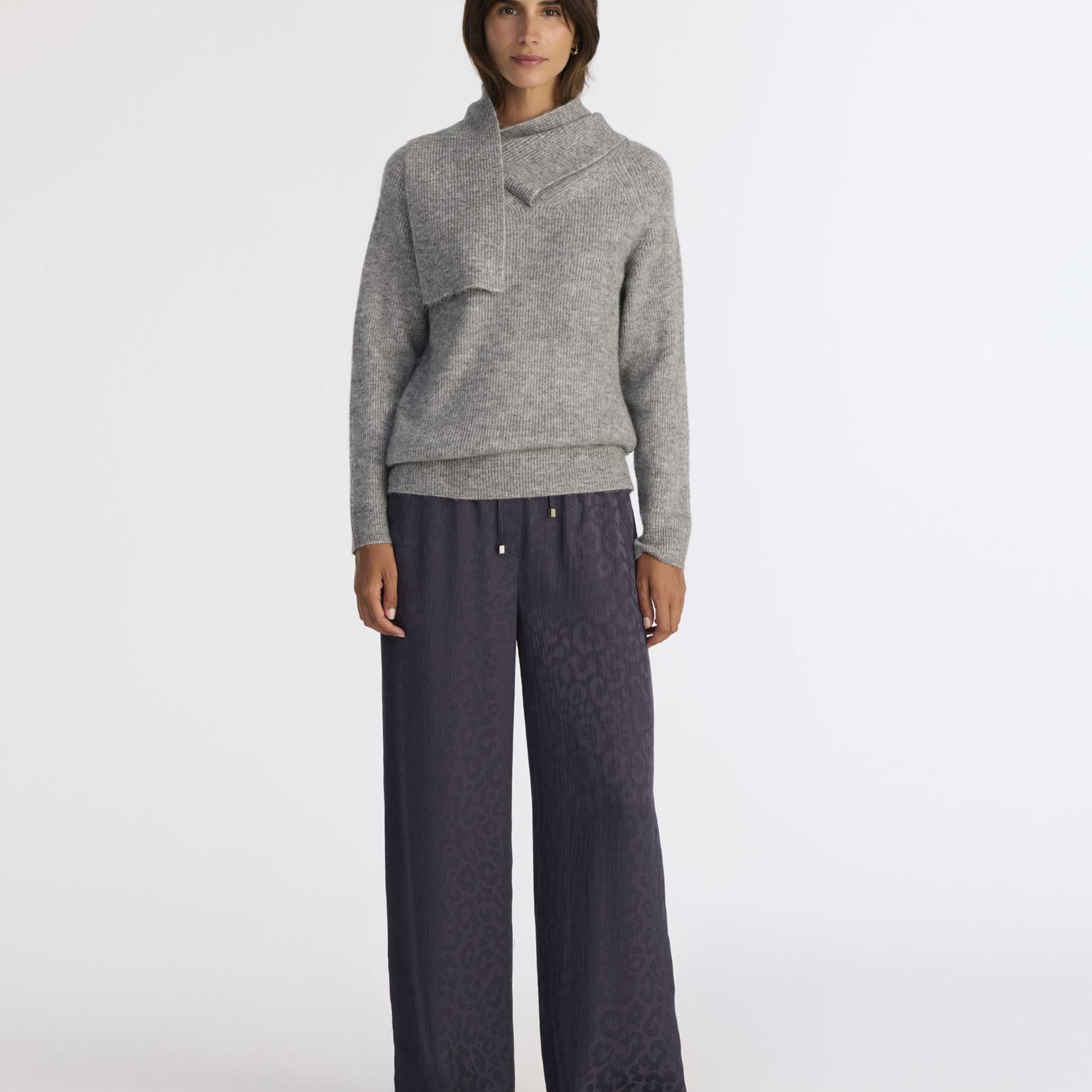 YARGICI Regular Şal Yaka Uzun Kol Kazak