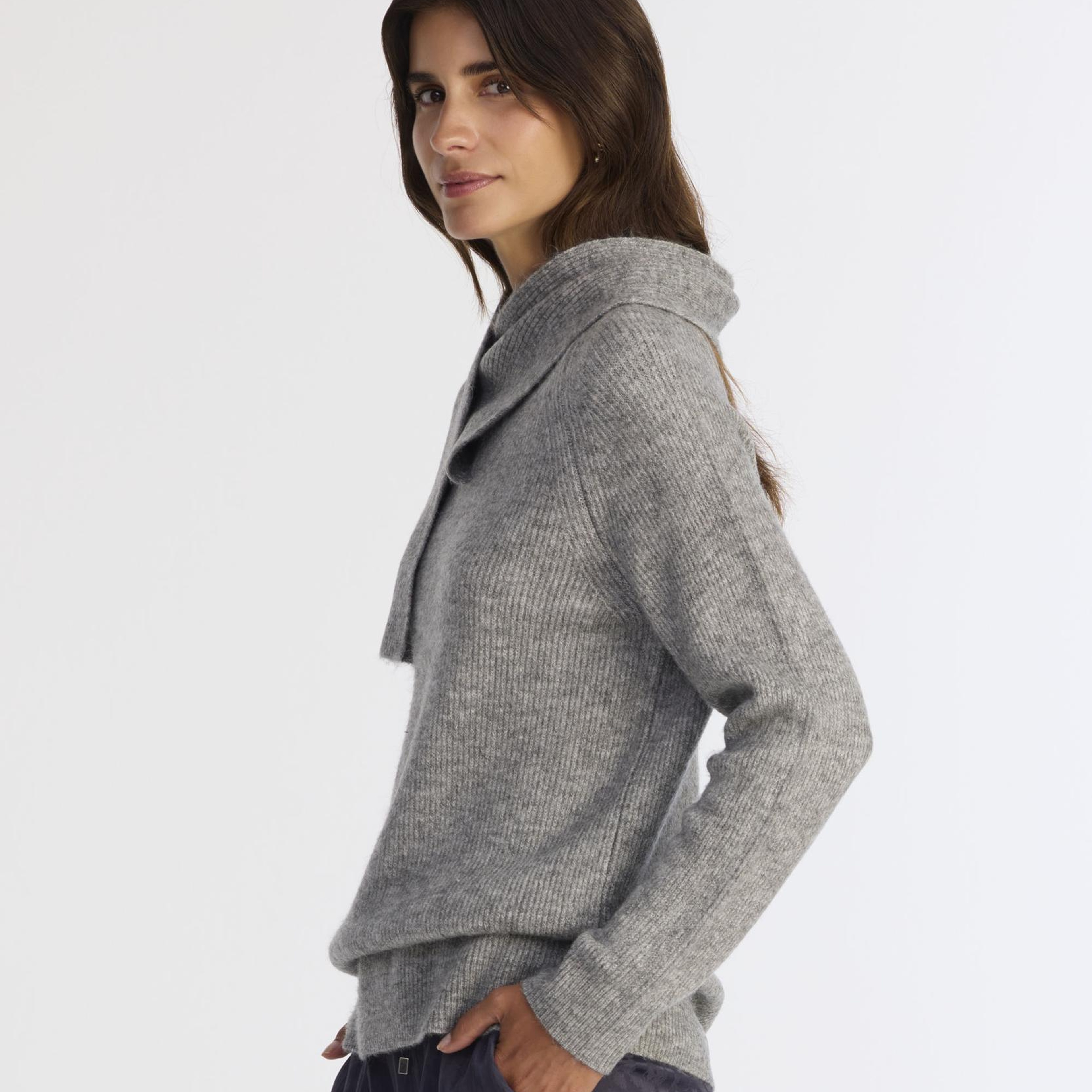 YARGICI Regular Şal Yaka Uzun Kol Kazak