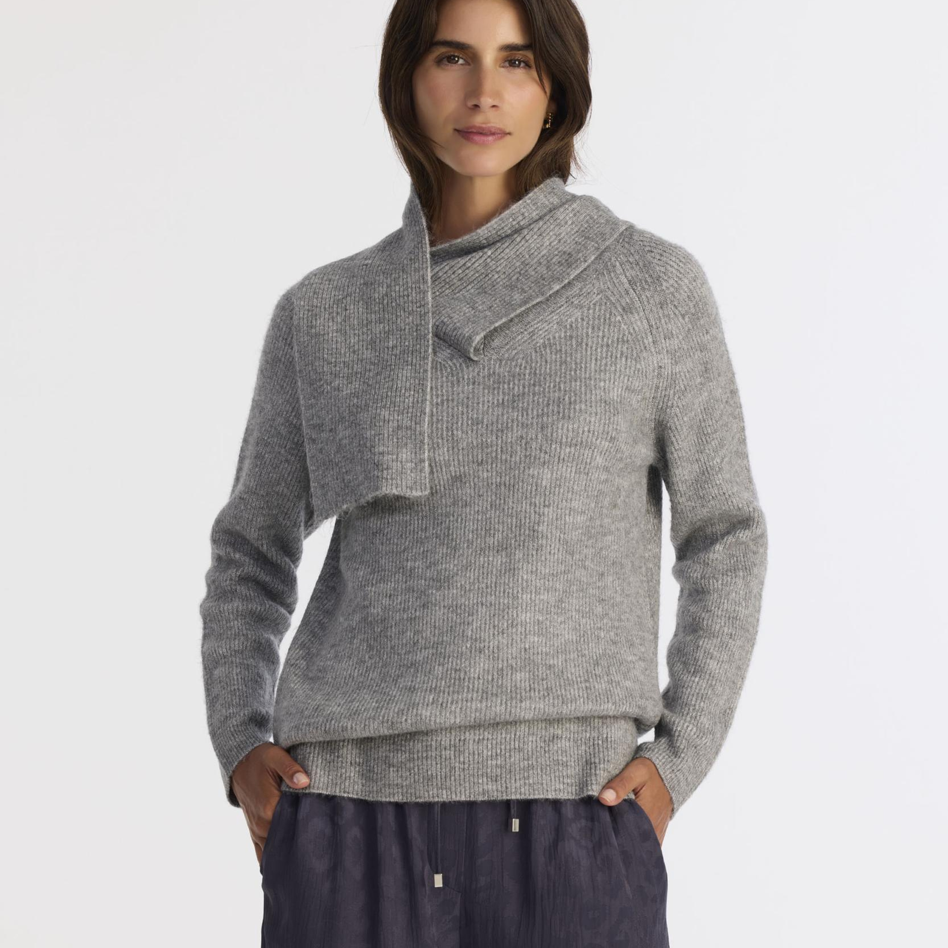 YARGICI Regular Şal Yaka Uzun Kol Kazak