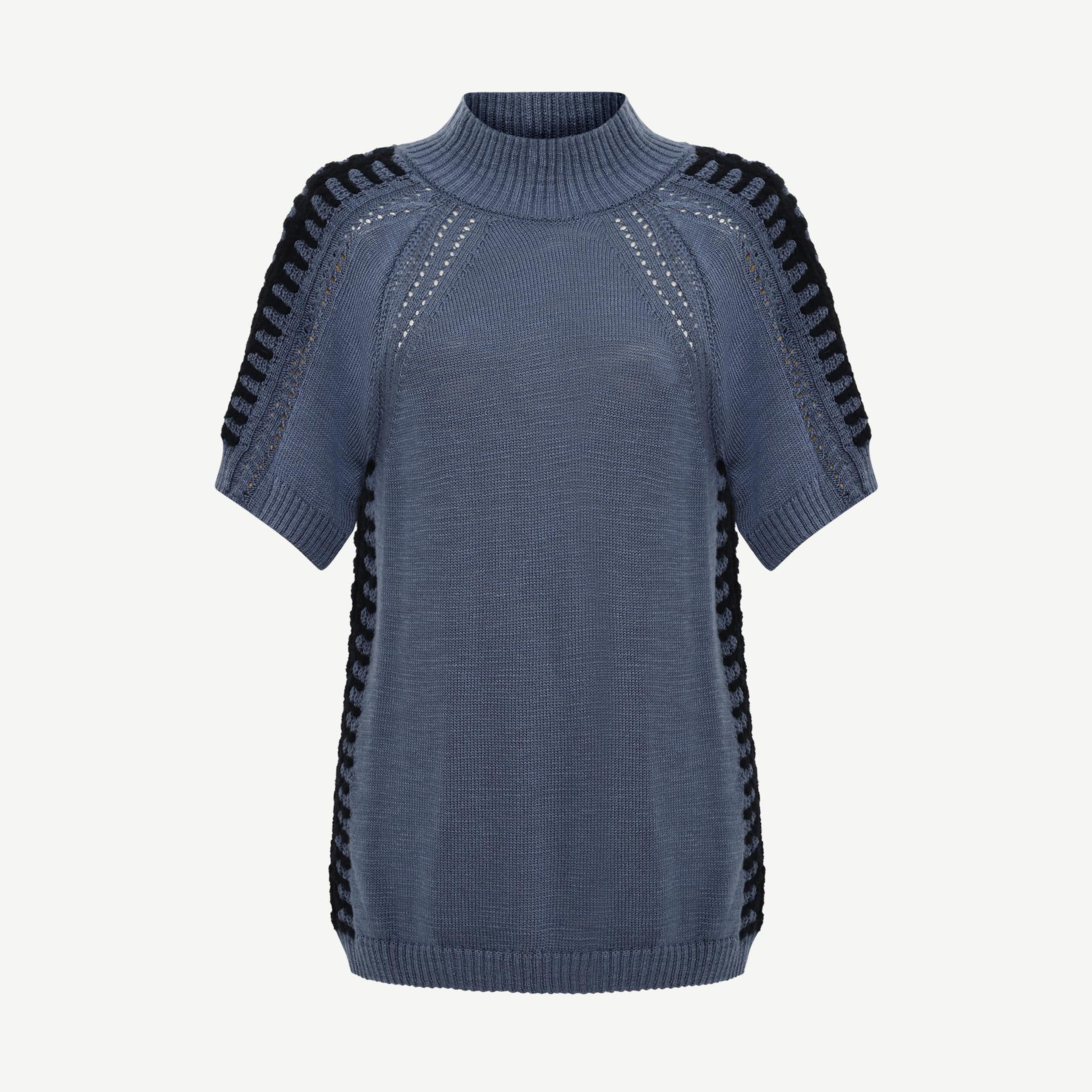 YARGICI Regular Dik Yaka Kısa Kol Kazak