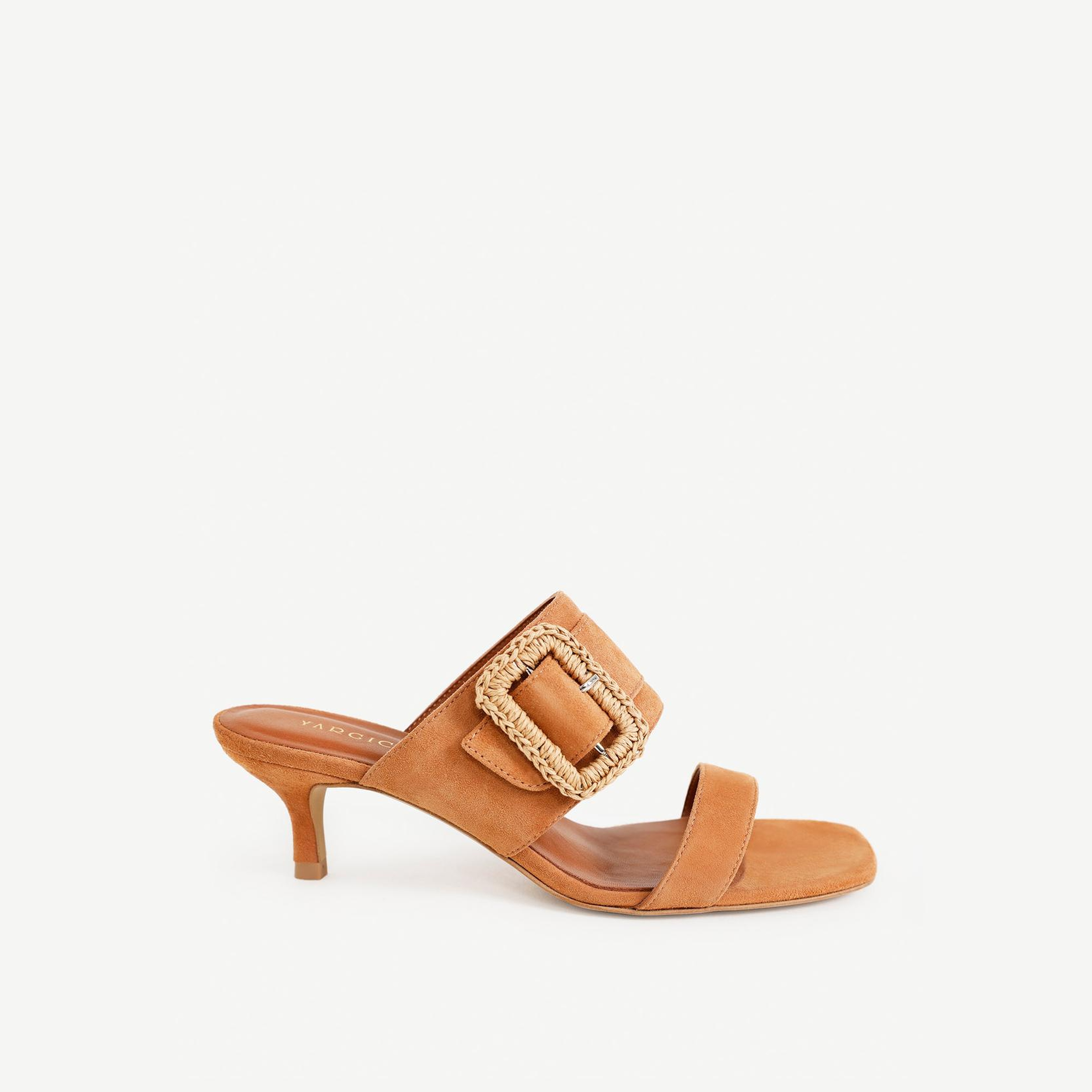 YARGICI Toka Detaylı Deri Topuklu Terlik