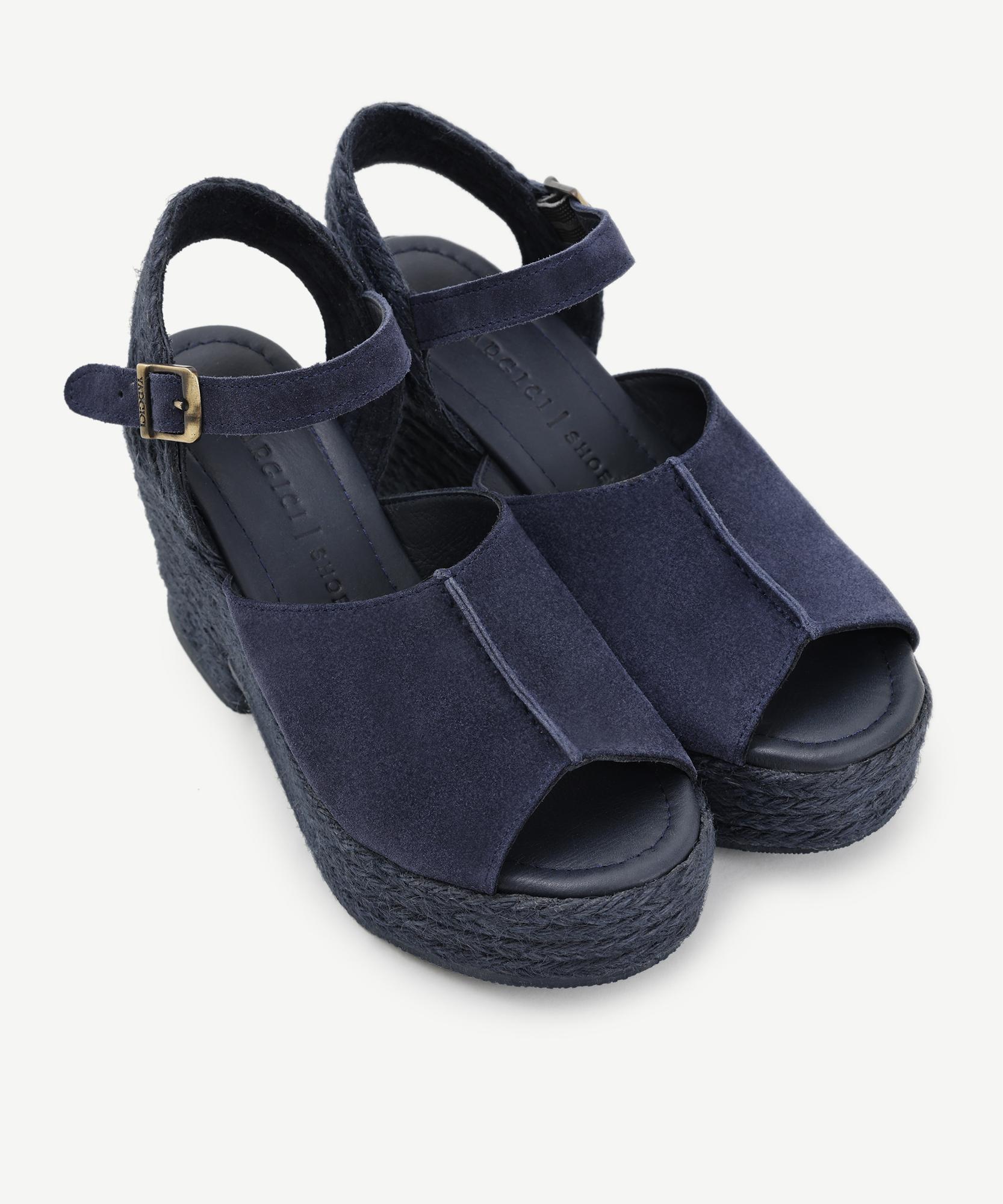 YARGICI Hasır Toka Detaylı Yüksek Deri Espadril