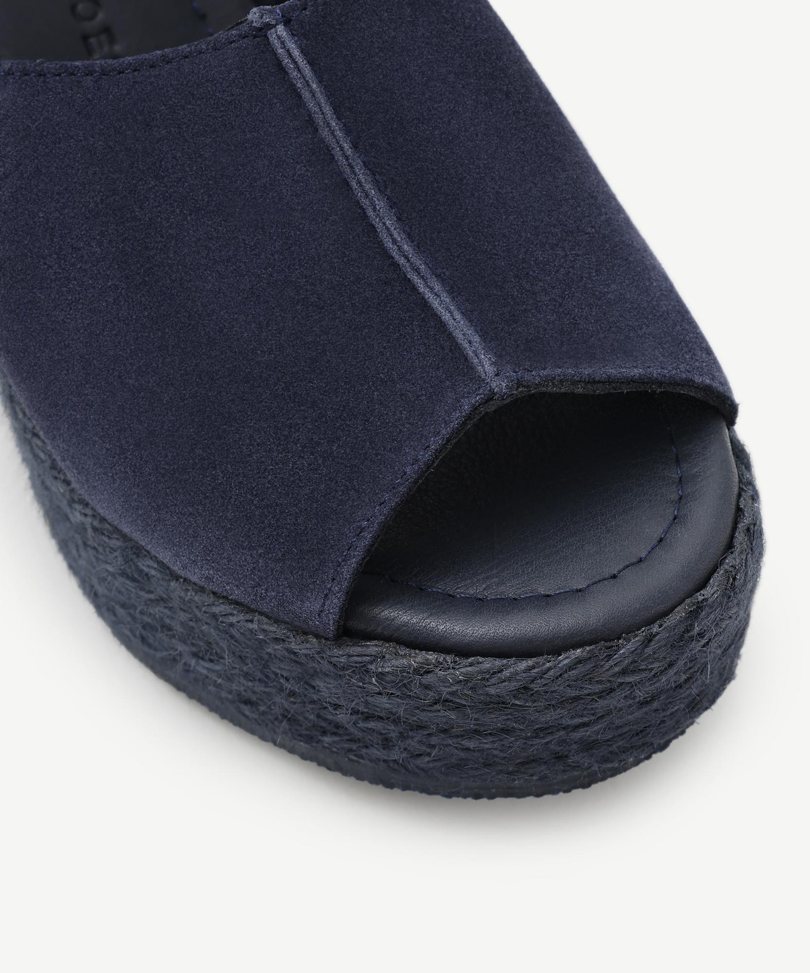 YARGICI Hasır Toka Detaylı Yüksek Deri Espadril