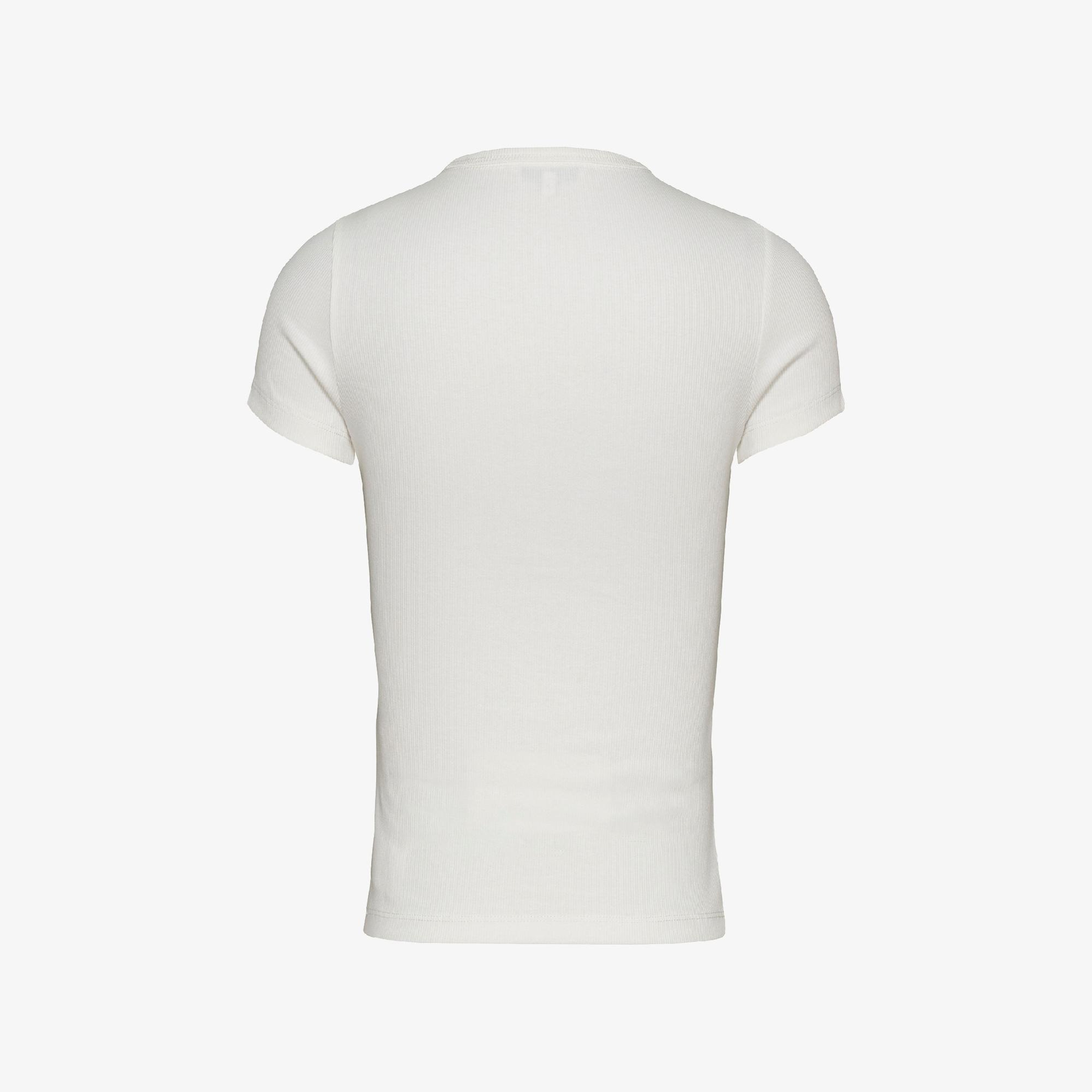 Tommy Hilfiger Badge Kadın Beyaz T-Shirt