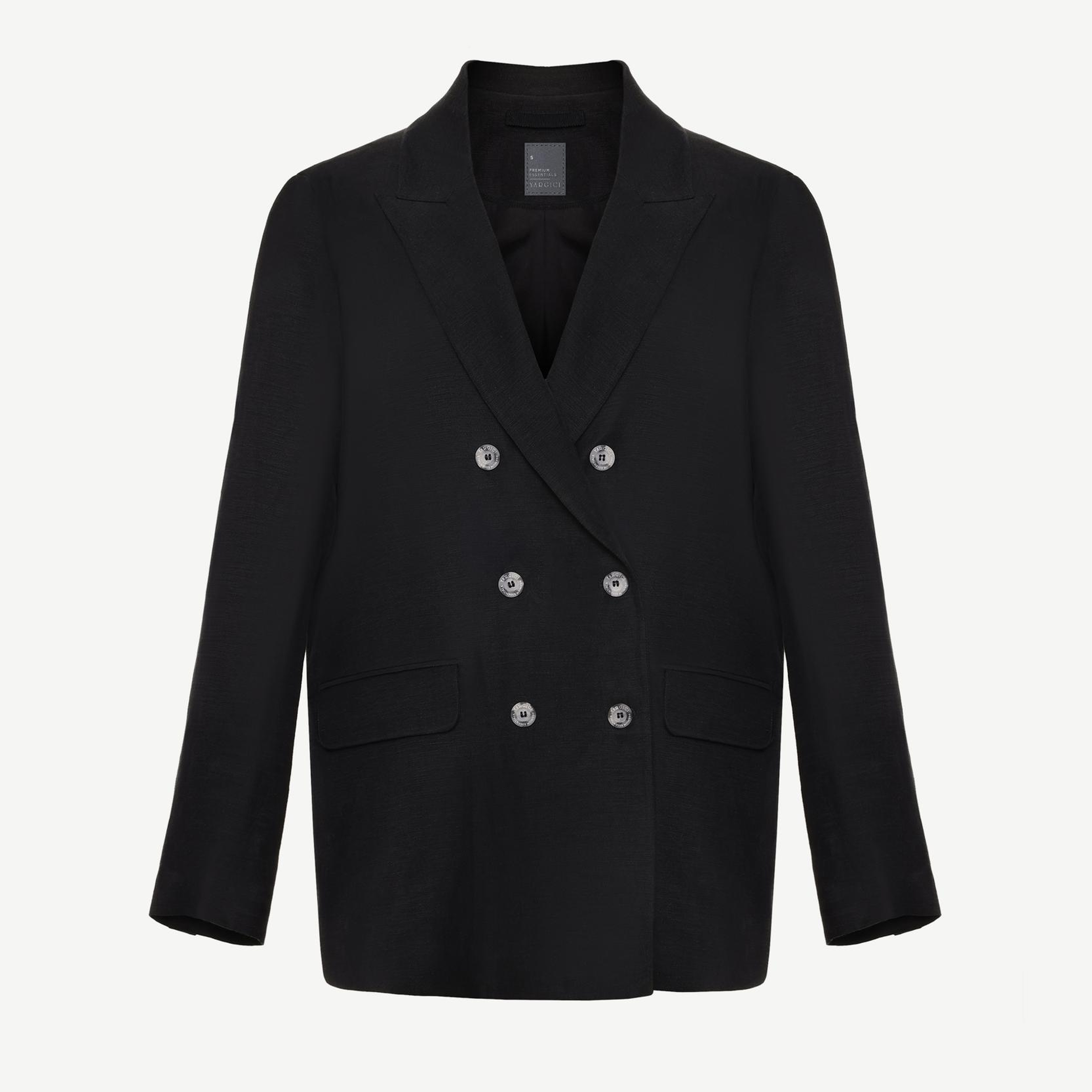 YARGICI Kruvaze Kapama Kırlangıç Yaka Ceket