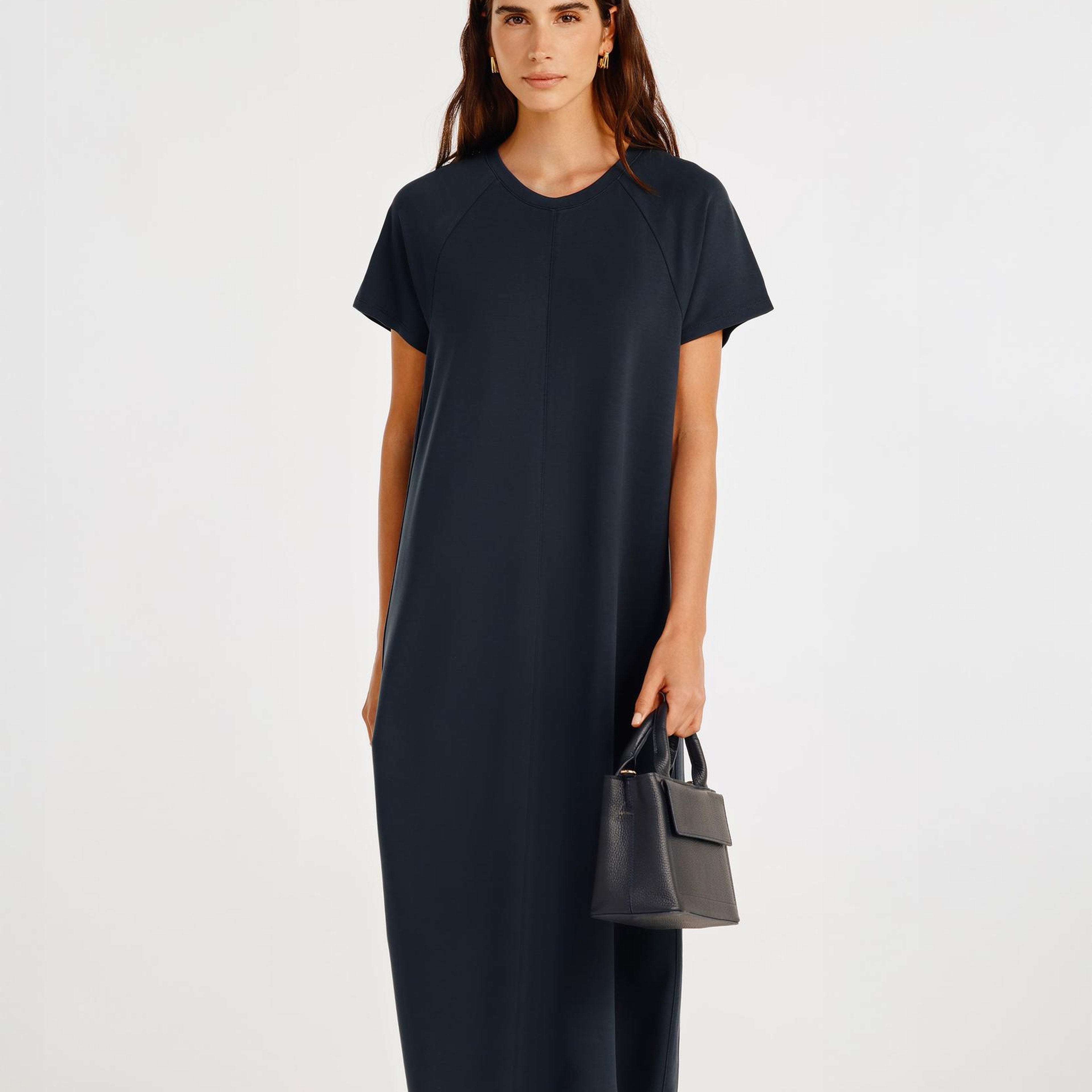 YARGICI Bisiklet Yaka Reglan Kol Elbise