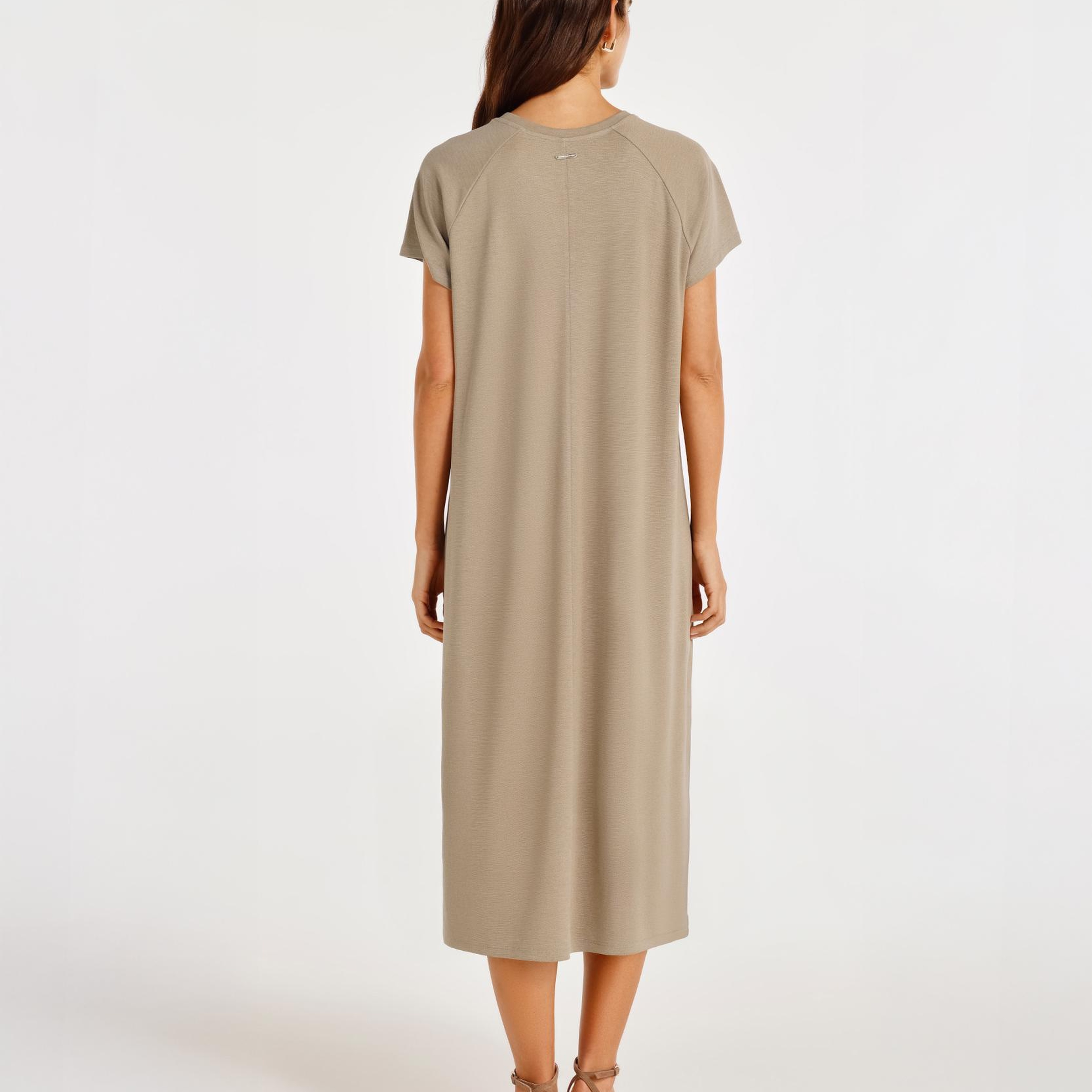 YARGICI Bisiklet Yaka Reglan Kol Elbise