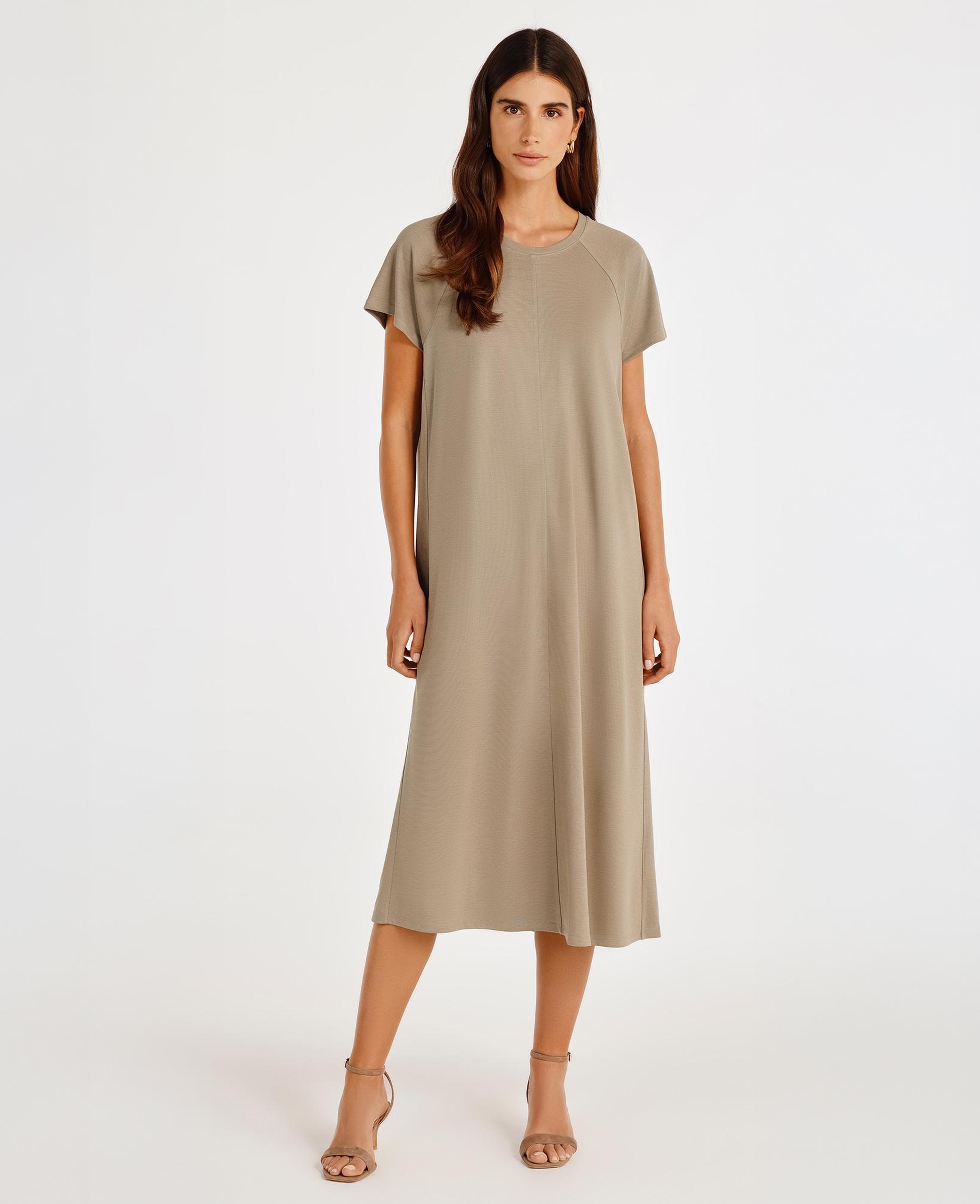 YARGICI Bisiklet Yaka Reglan Kol Elbise