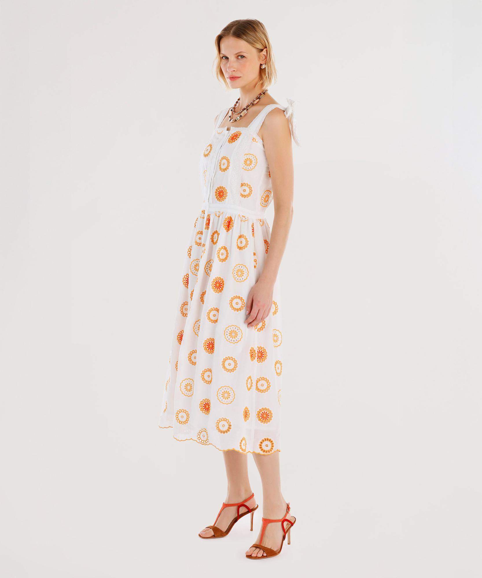 YARGICI Brode Detaylı Kolsuz Uzun Elbise