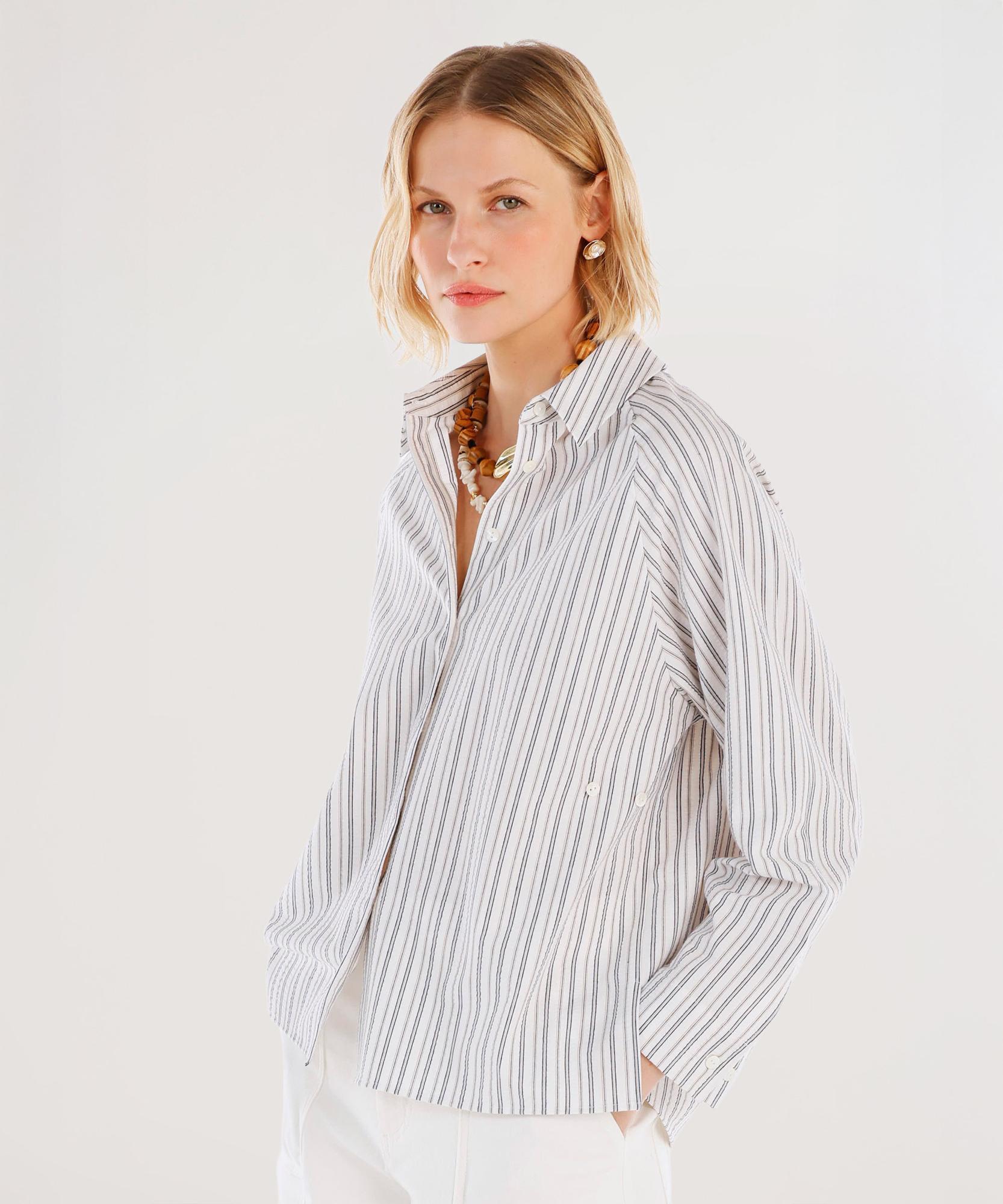 YARGICI Yanları Yırtmaçlı Gömlek