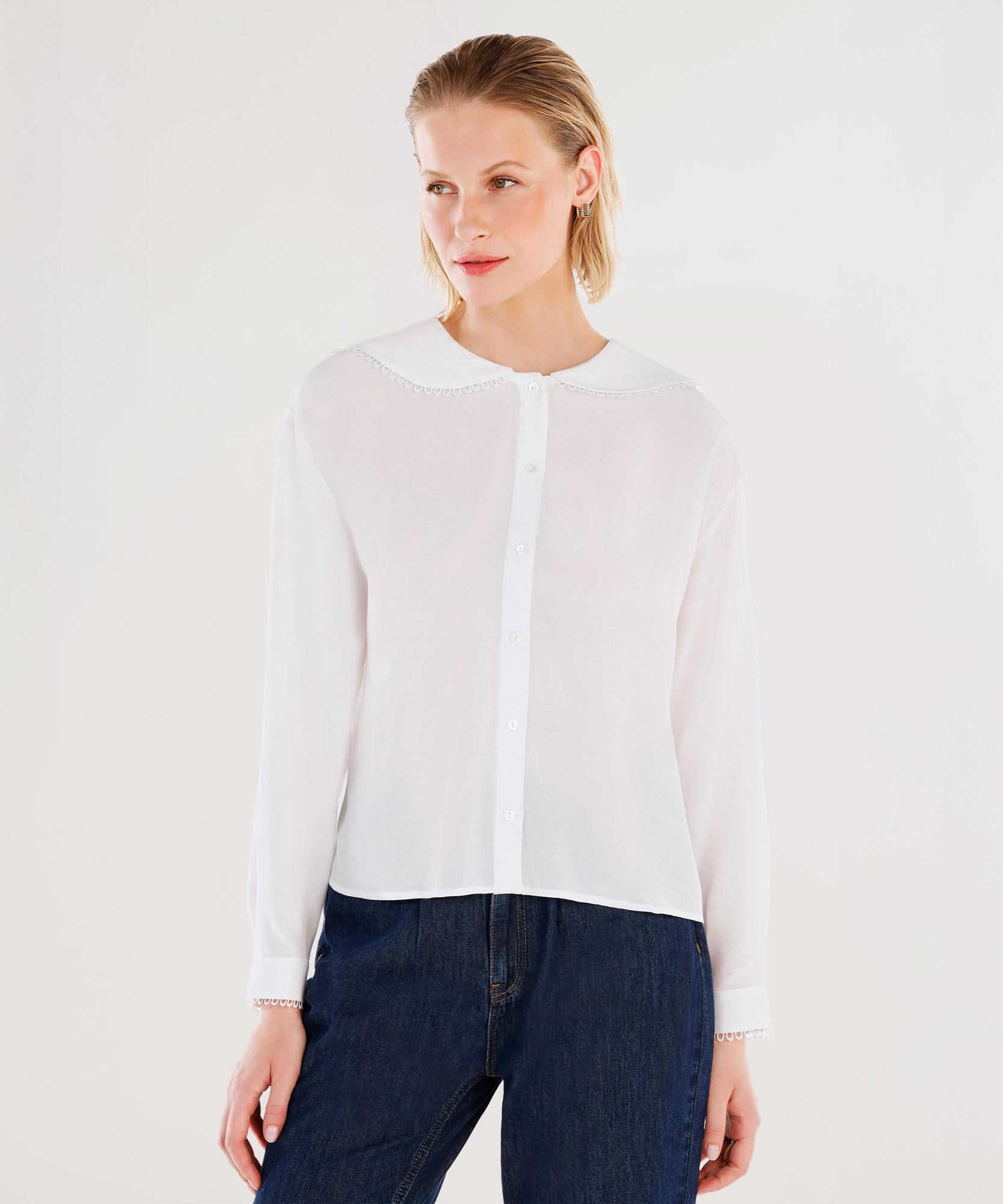 YARGICI Dantel Şeritli Gömlek