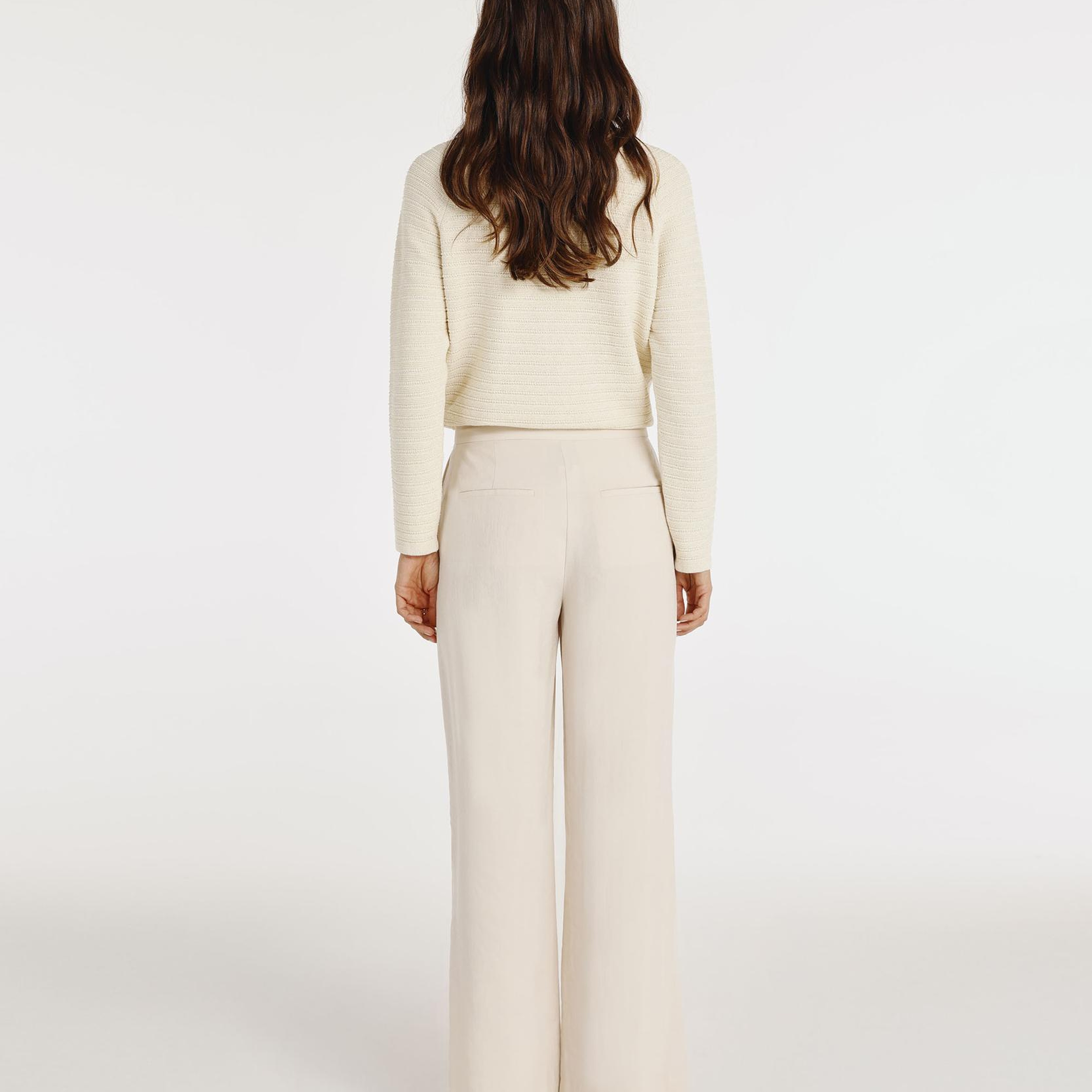 YARGICI Kruvaze Kapamalı Düz Kesim Pantolon